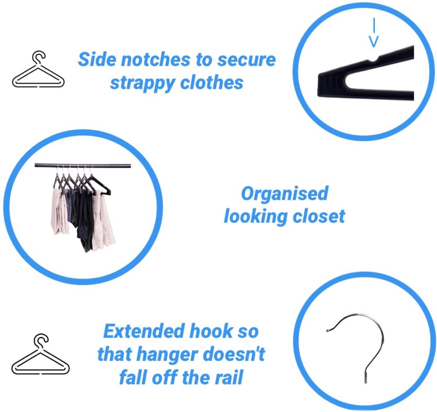 Lashkara Heavy Plastic Shirt Hangers Pack of 12 - Image 5