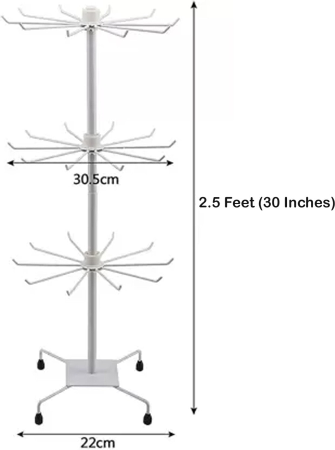 Image of bandhan 3layer rotating Display stand Jewellery Organizer, Scarf Organizer, Accessories Organizer, Stationery Organizer