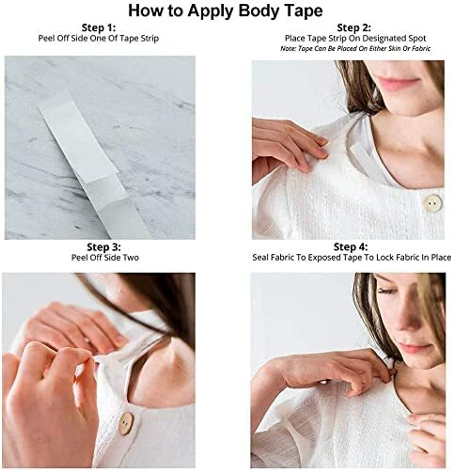 Image of Kipozy 36 Women Fashion tape Clothing & Body Strong Clear Bra Tape Strips Silicone Bra Strap Cushion
