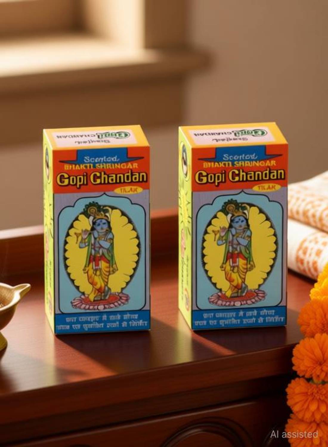 BHAKTI SHRINGAR Natural Scented Gopi Chandan Stone Tilak || ISKCON Gopi Tilak (70g, Pack of 2)