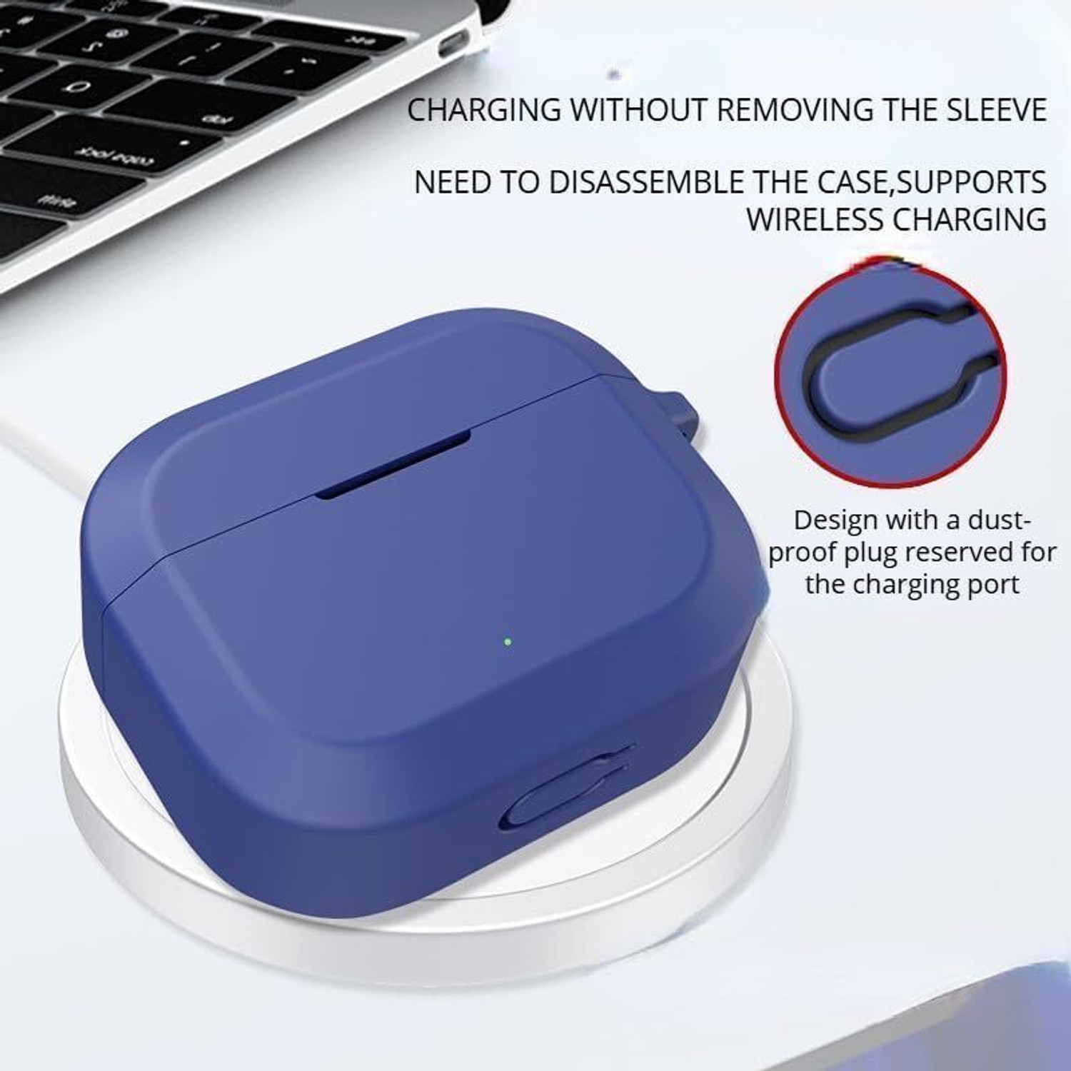 Image of Anvique Silicone Press and Release Earbuds Case For Oneplus Nord 3R Silicone Case Cover
