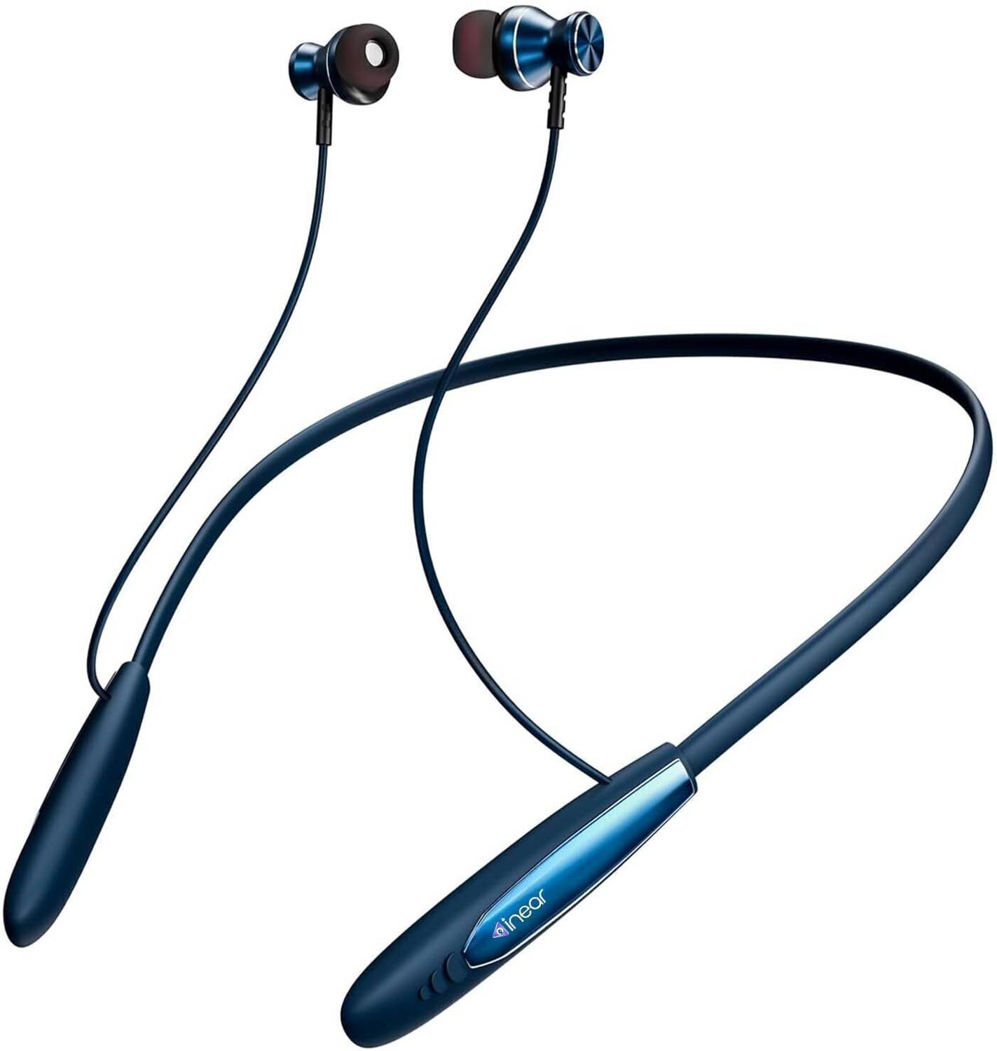 inear DJ-M4 Wireless Earphones with Mic,10mm Drivers,15min Charge