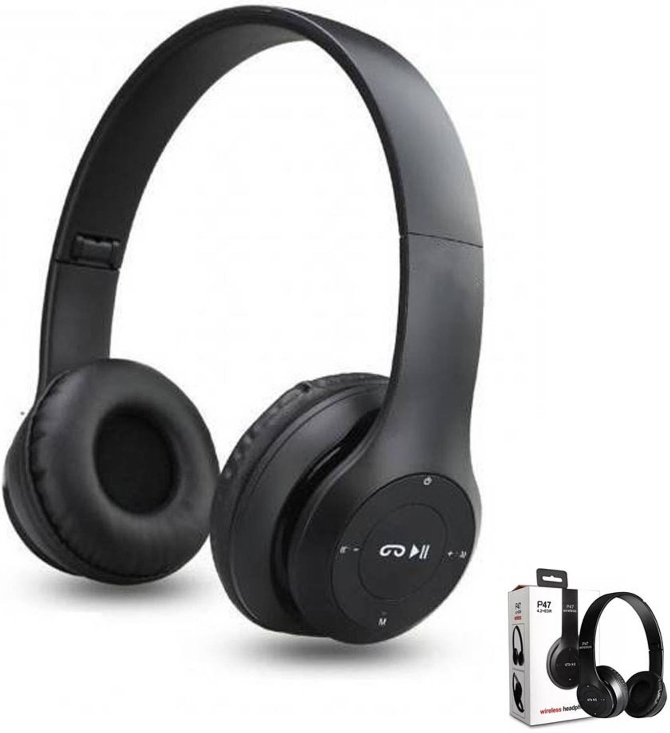 Techobucks Wireless 3D Bass Bluetooth Headphones with SD Card Slot Bluetooth & WiredHeadset Bluetooth