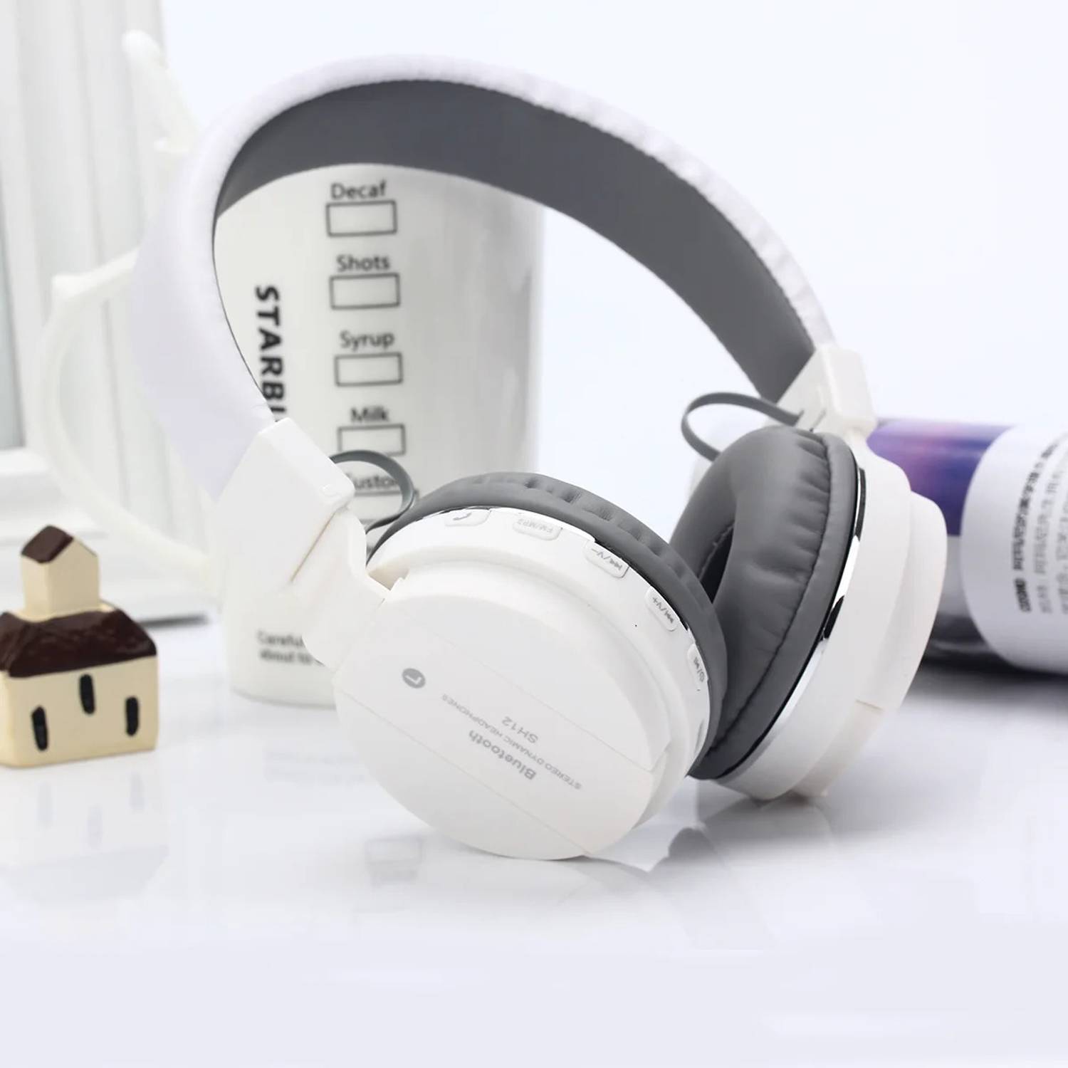 4uonly Latest SH-12 Wireless Bluetooth Headphone with Soft Ear-Cups WSZ11 Bluetooth & Wired