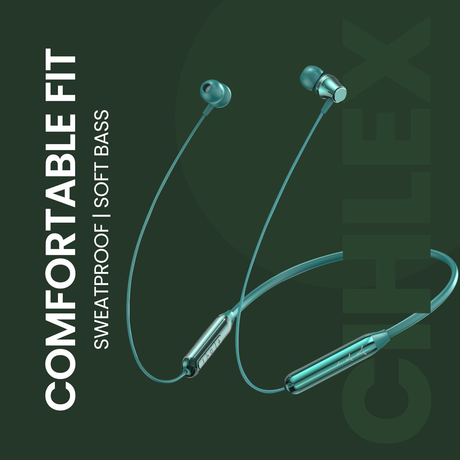 Image of CIHYARD CH-31 Fire - 30 Hours Playtime Bluetooth Neckband (Green) Bluetooth Gaming