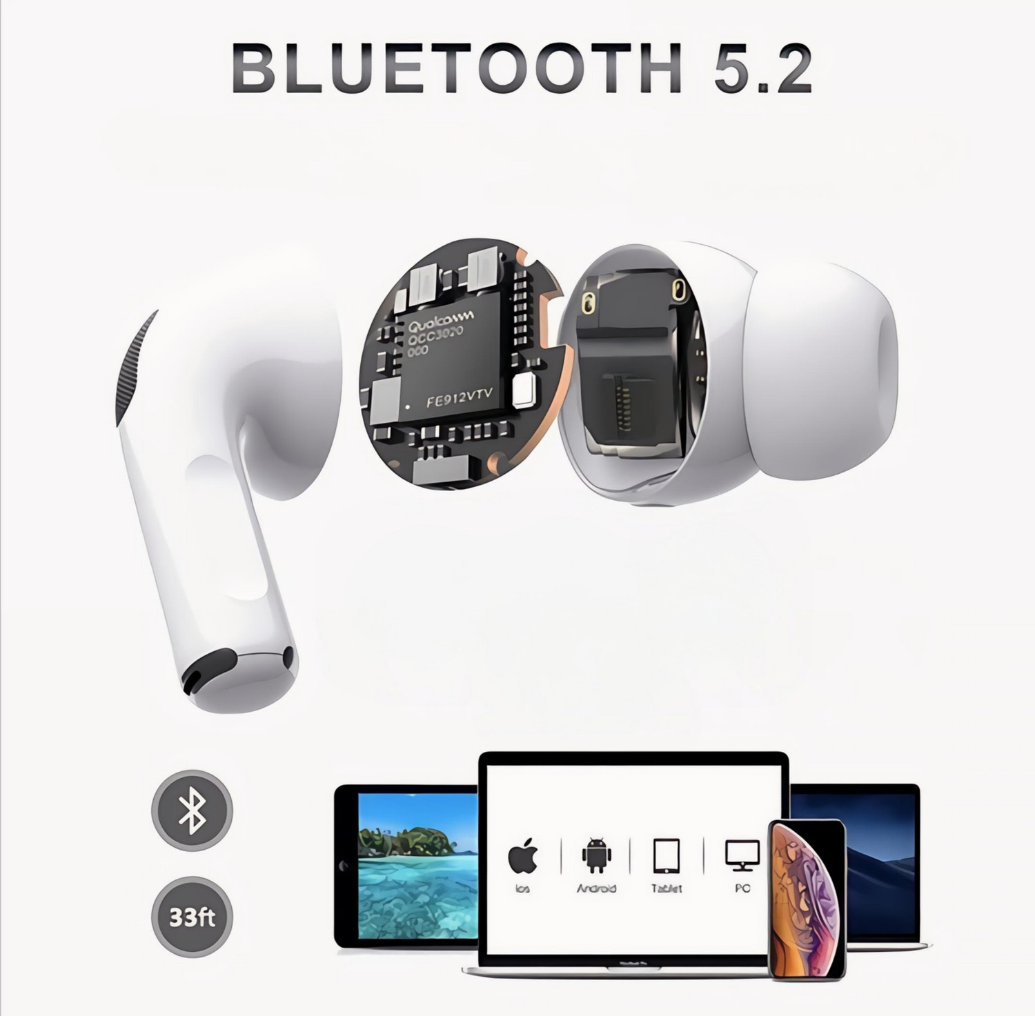 Image of OMY NEW ANC TWS, Ear buds with 48HRS Battery, Fast Charge, Bluetooth & Mic.D227 Bluetooth