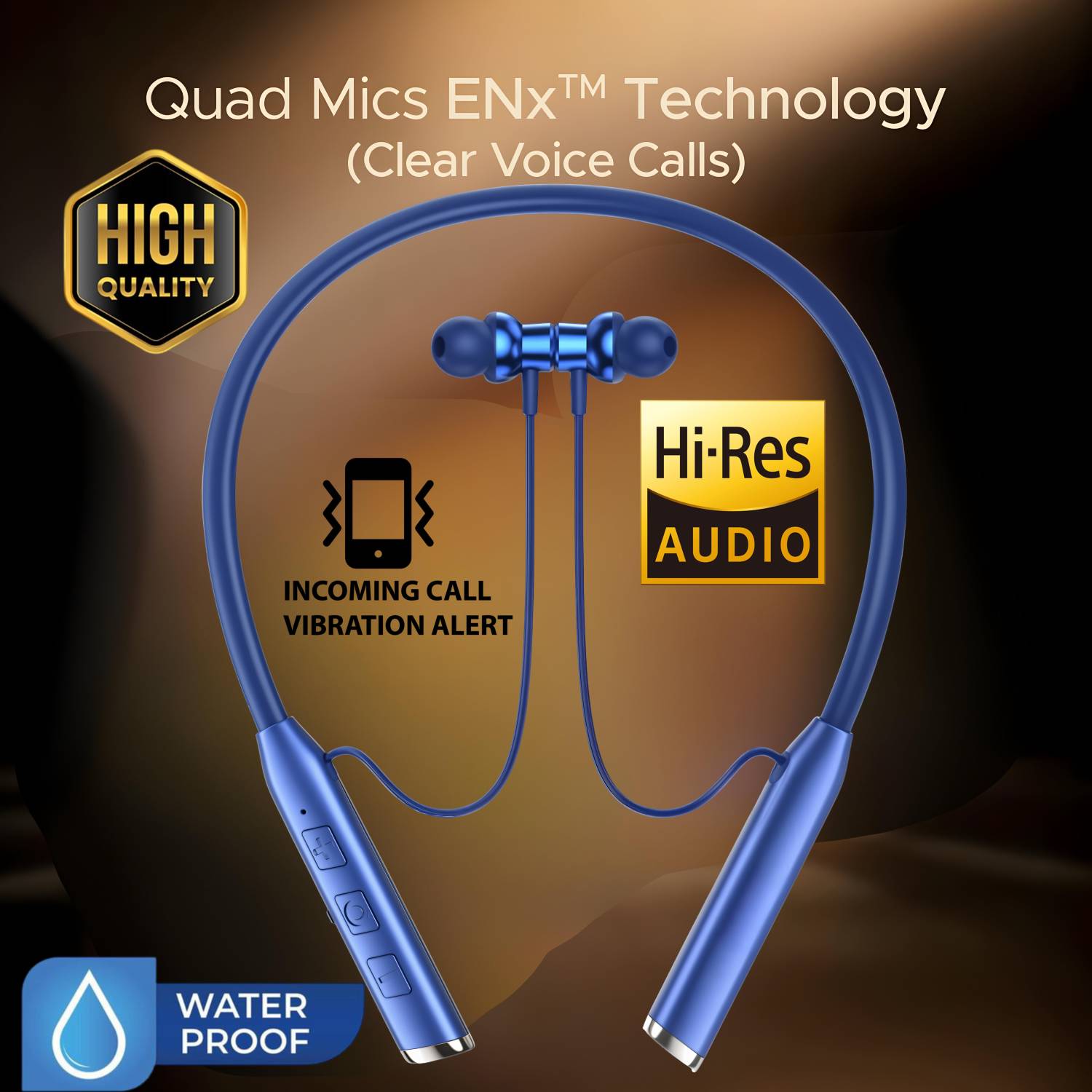MR.NOBODY Vibration Alert, 48 Hours Playtime, ENC, HD Sound Quality & Stereo Bass N325 Bluetooth
