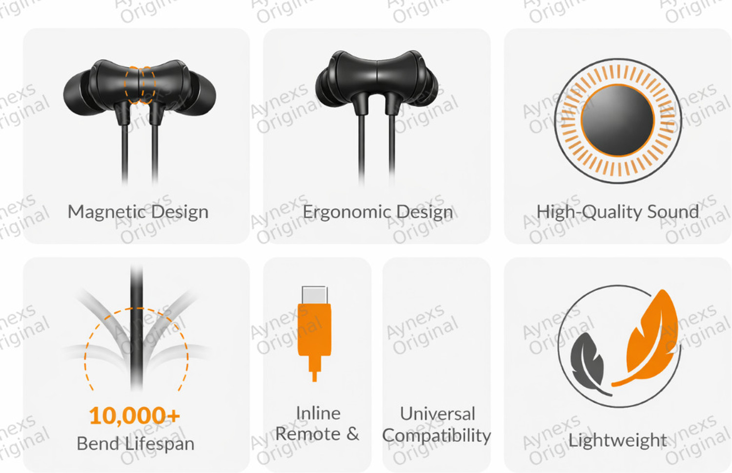 Image of AYNEXS ORIGINAL for OnePlus Z3 Neckband with 12.4mm Dynamic Drivers Bluetooth