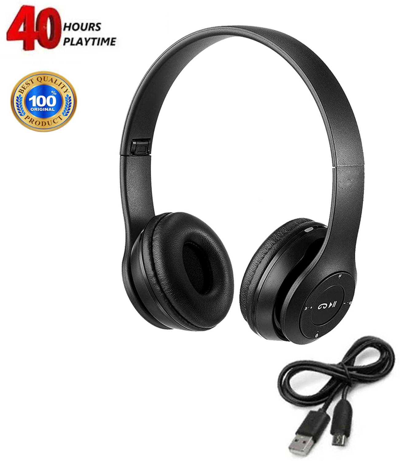 BAGATELLE Wireless with Mic & SD Card Supports and Upto 6 Hours Playback Bluetooth Bluetooth & Wired