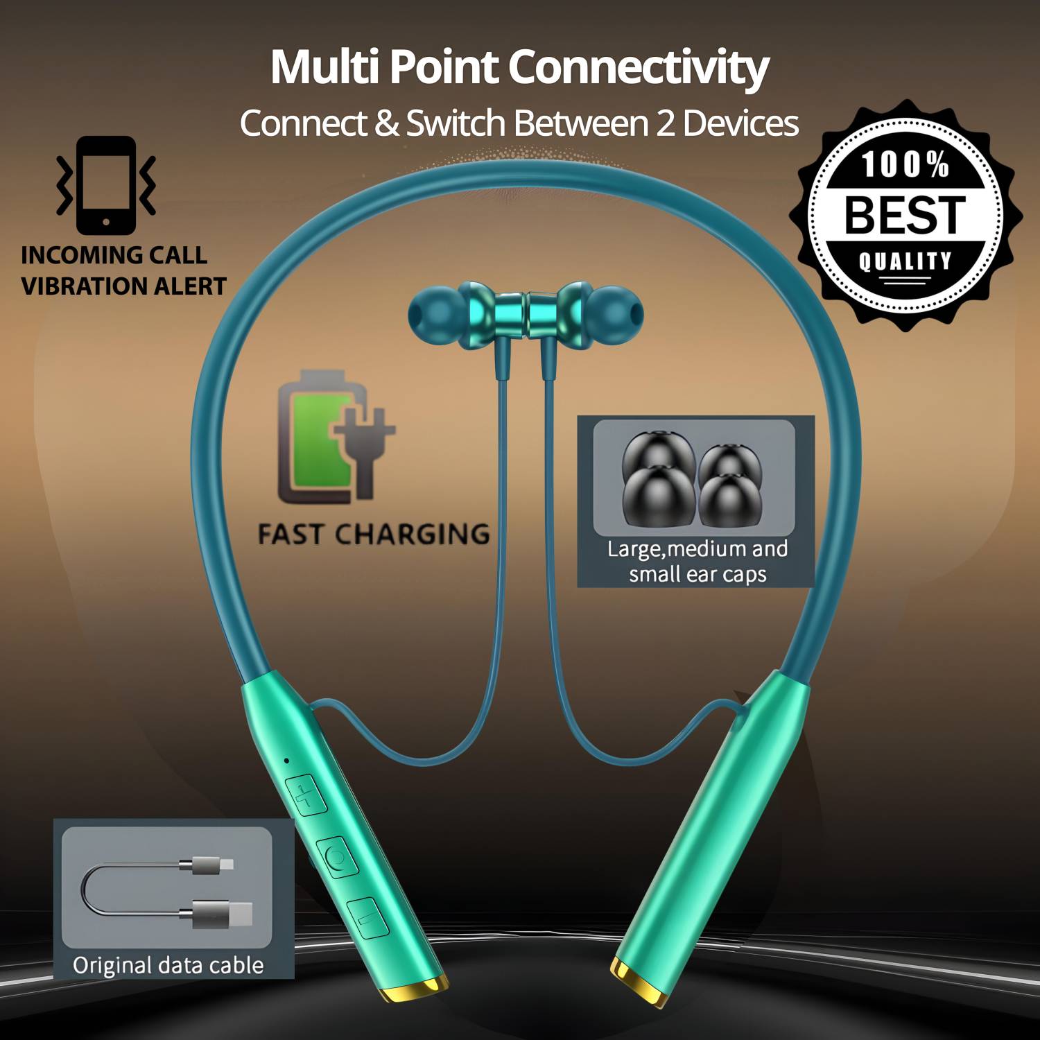 GREE MATT Vibration Alert, 48 Hours Playtime, ENC, HD Sound Quality & Stereo Bass N429 Bluetooth