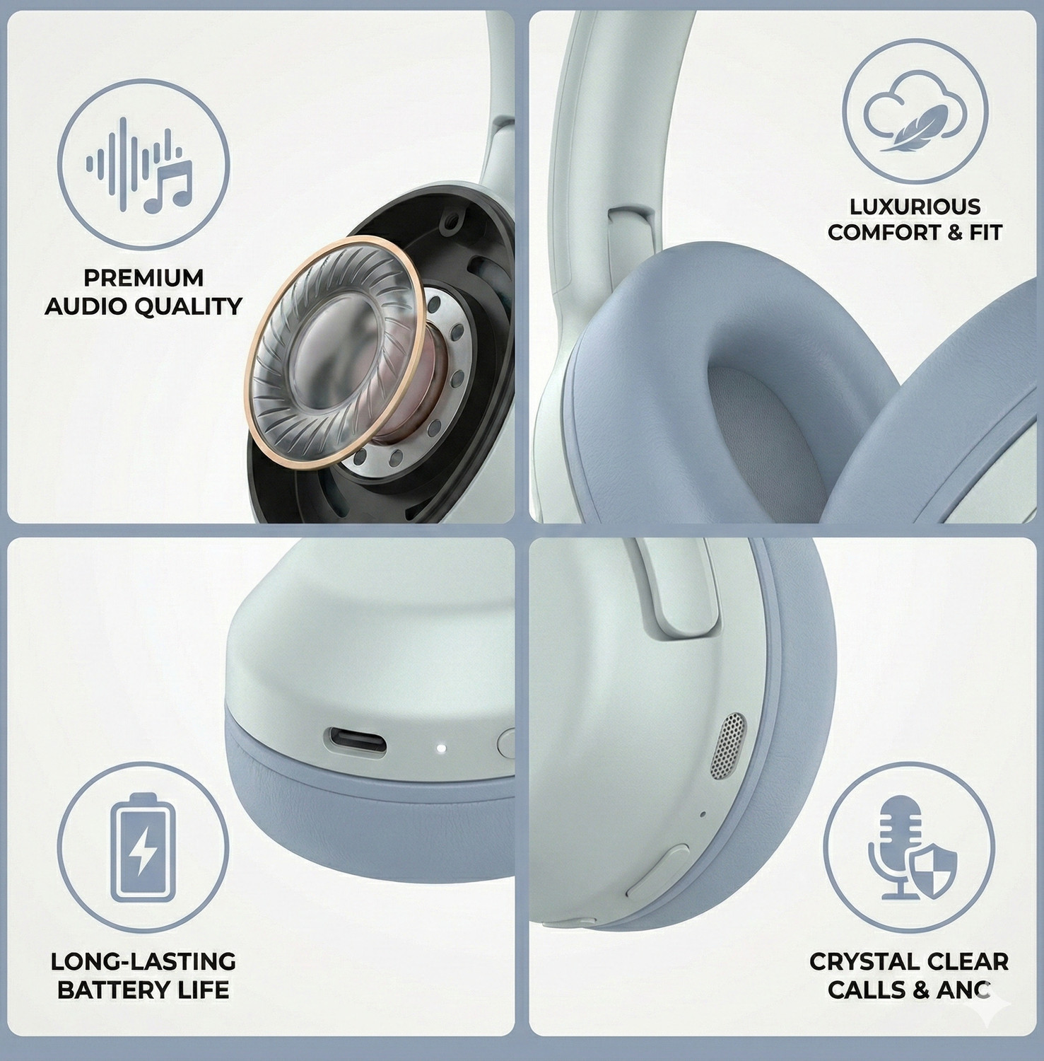 Image of vadish Premium Audio Quality Luxurious Comfort Crystal Clear Sound Bluetooth