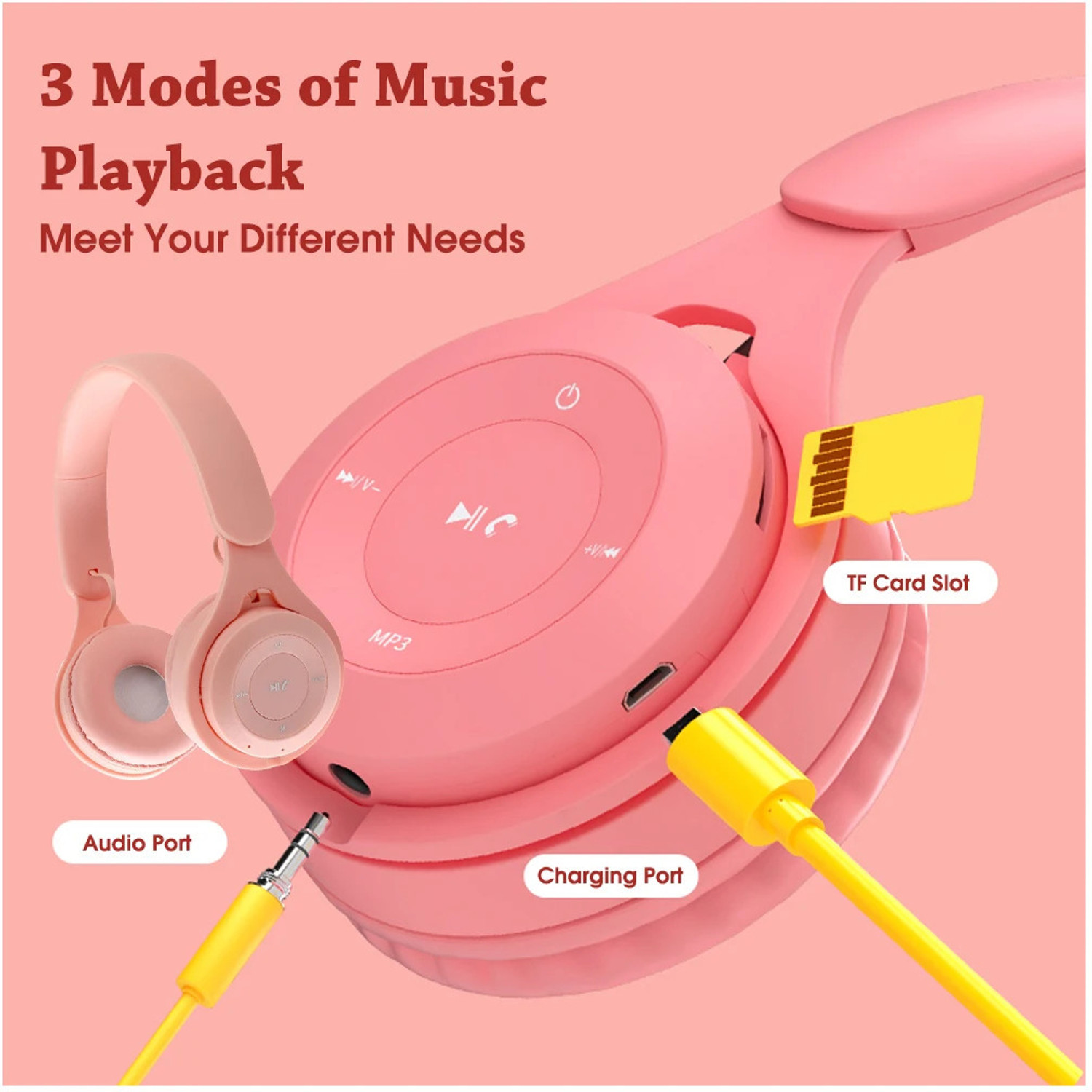 Image of Clairbell Wireless Headphone Bluetooth Over Ear Headphone Bluetooth