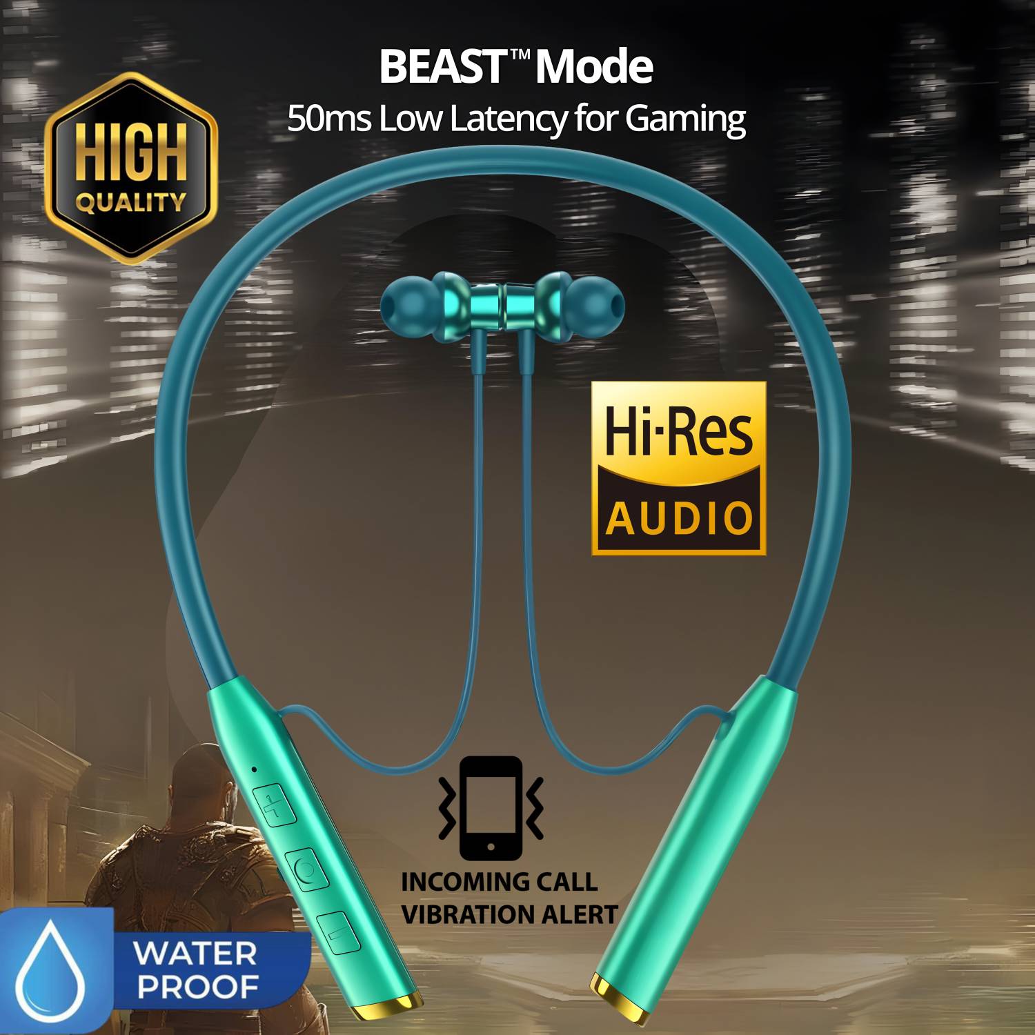 MR.NOBODY Vibration Alert, 48 Hours Playtime, ENC, HD Sound Quality & Stereo Bass N303 Bluetooth