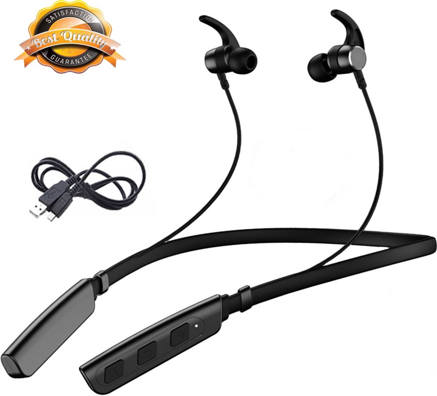 BAGATELLE NEW Neckband Bluetooth Headphones 10HRS Play Time, Power Each Battery Bluetooth & Wired
