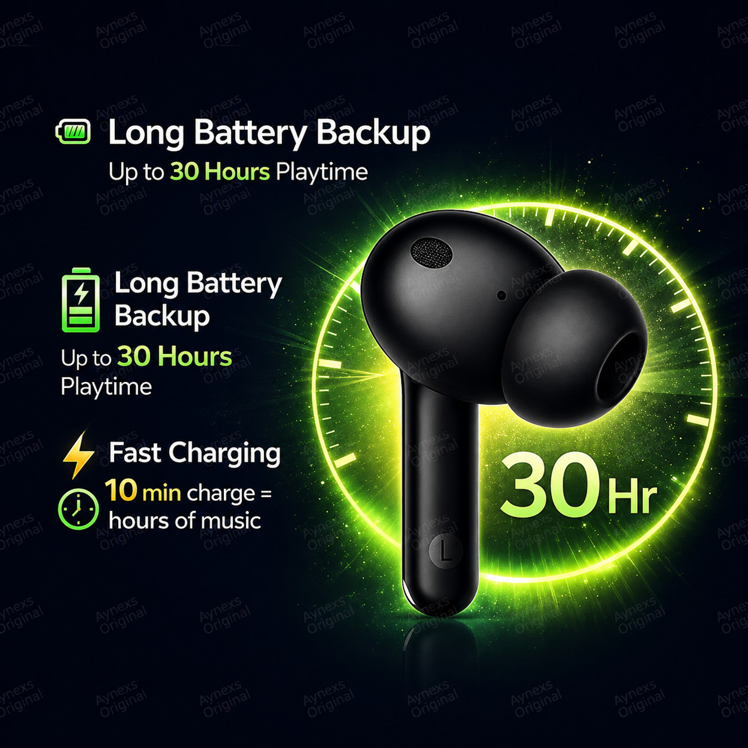 Image of AYNEXS ORIGINAL for Realme Buds T110 Truly Wireless in Ear Earbuds with mic Bluetooth