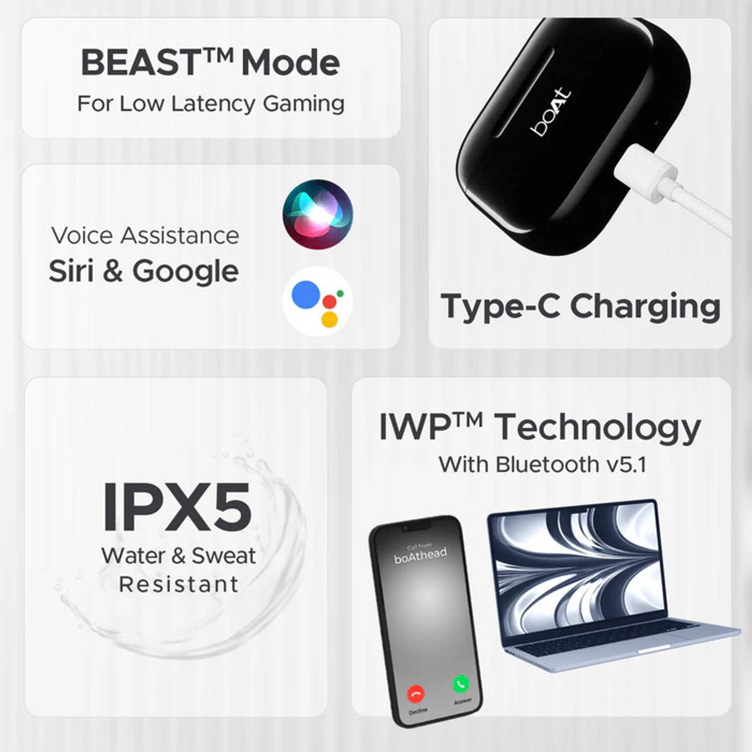 Boat Airdopes 161 Bluetooth Headset - Image 5