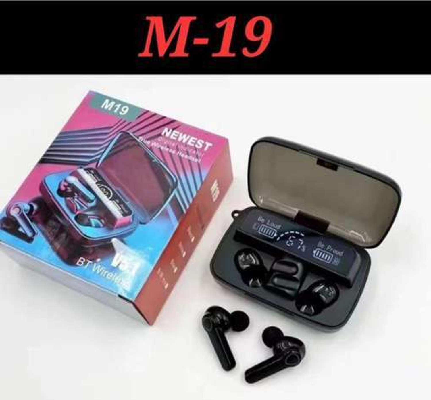 Image of GWALBROS Earbuds M19 PRO with Power Bank Upto 48Hrs Playback Bluetooth Headset Bluetooth