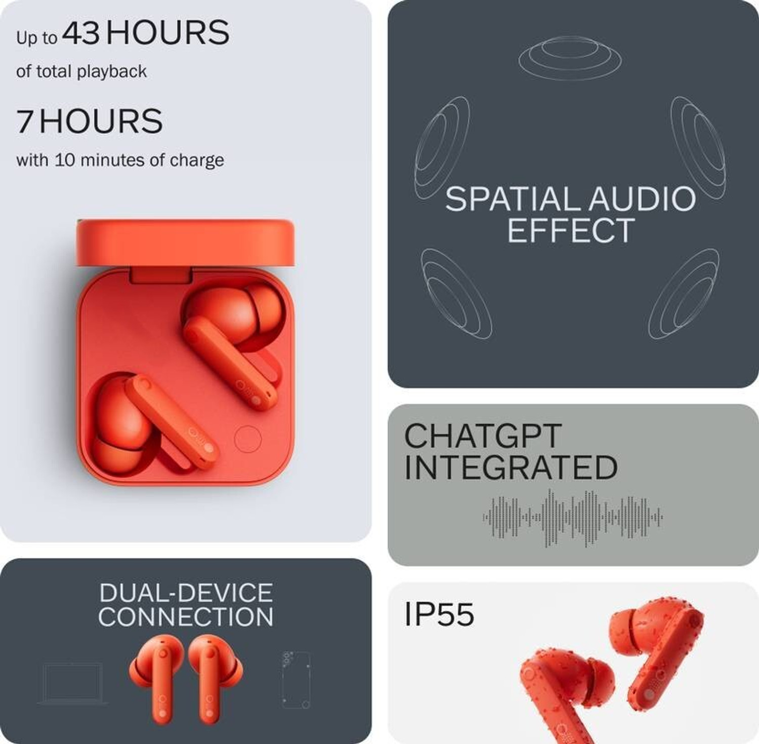 Image of TECHBROS NEWLY Wireless Earbuds, ANC High bass Stereo and Fully Compatible S05 Bluetooth Gaming Headset
