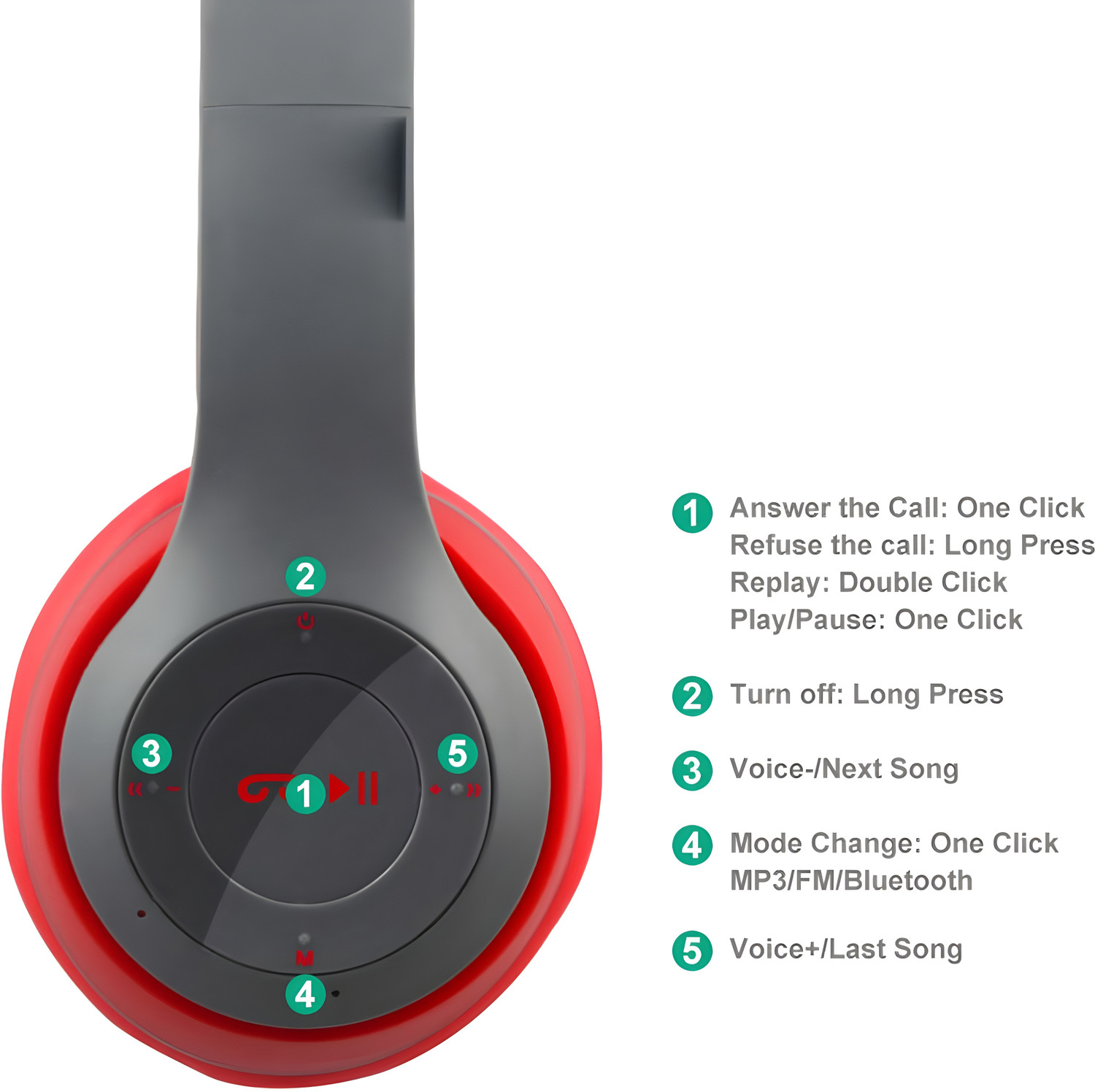 Image of TWS Gaming Over Ear Thunder Beat Sound Lightweight Headphone 6-8 Hour Playback BX Bluetooth & Wired