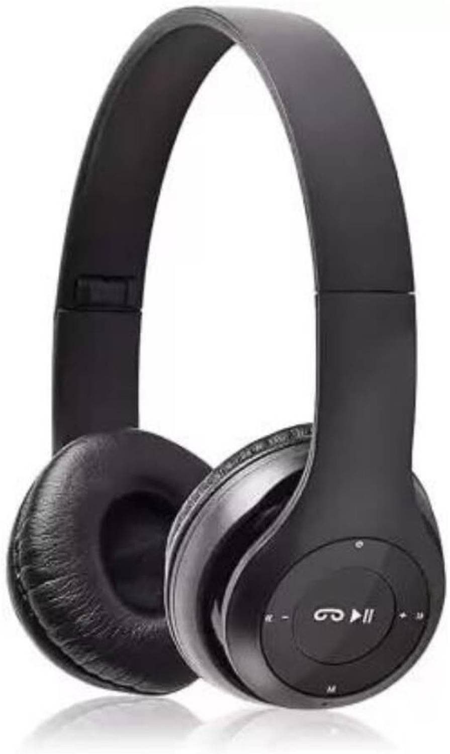 NRJI P47 Bluetooth Headphones with Mic, Stereo,SD Card Support BT Headset Bluetooth & Wired Gaming