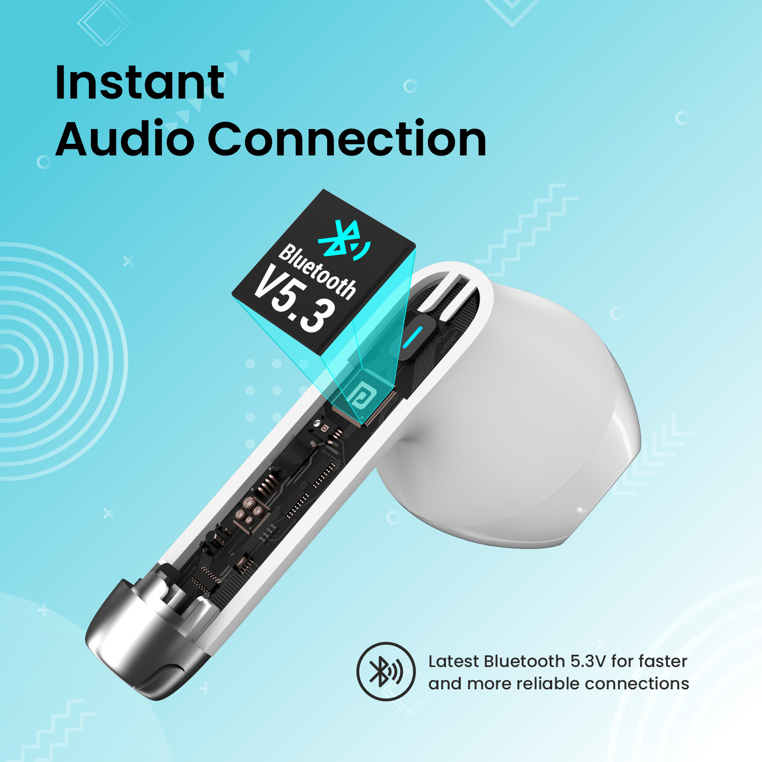 Image of Portronics Harmonics Twins S9 TWS Wireless Earbuds with Upto 30H Playtime, Digital Display Bluetooth
