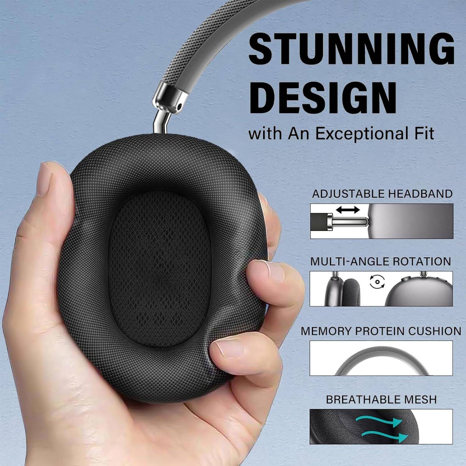 XITARA P9 Max Over-Ear Bluetooth Headphones - Image 2