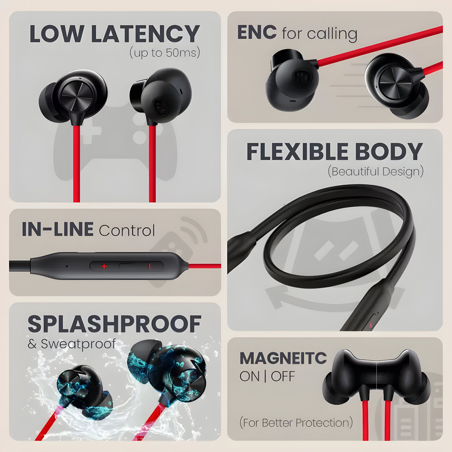 Image of KLOKOL Bullets Z2 - MAGNETIC POWER OFF /ON 48Hr Playtime Headphone Neckband R52 Helmet bluetooth device with Earphone