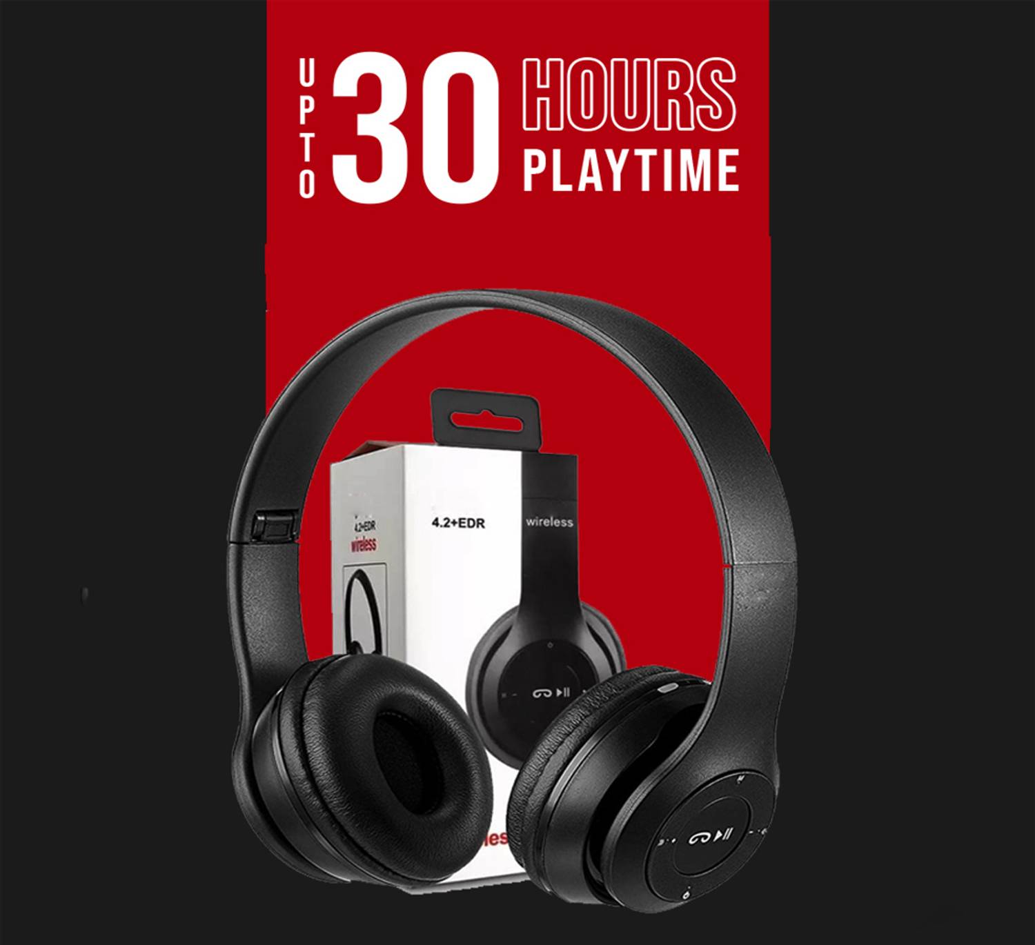 Worricow Wireless Bluetooth Headphone with Mic - Image 1