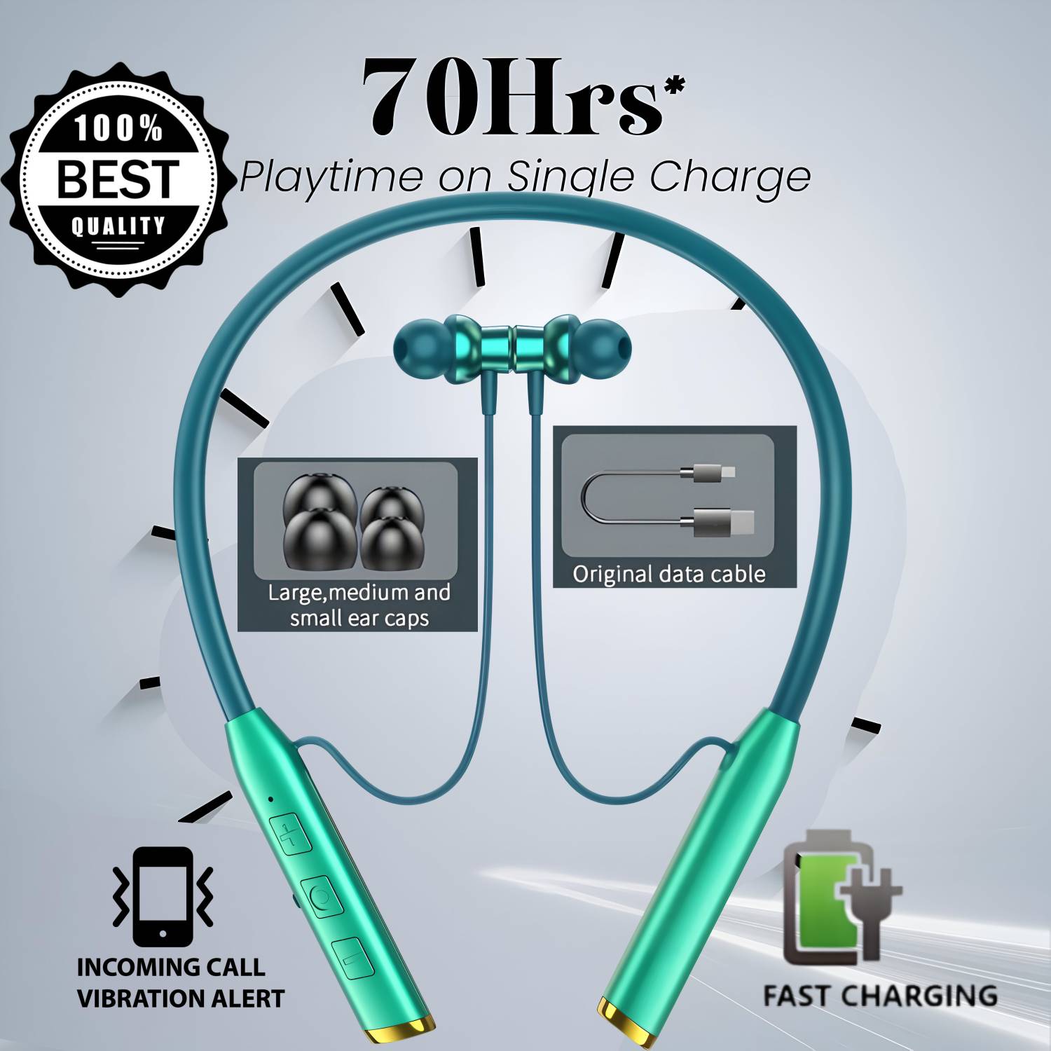 MR.NOBODY Vibration Alert, 48 Hours Playtime, ENC, HD Sound Quality & Stereo Bass N422 Bluetooth