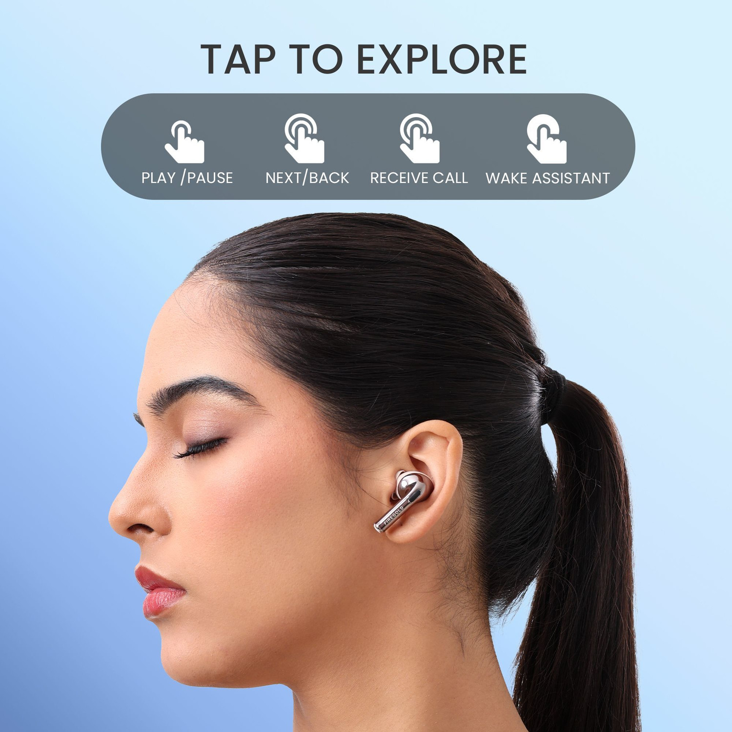 Image of FIREGOLD New Earbuds Pro 3 ENC, Hd Sound & Bass with 48Hrs Battery Backup Bluetooth