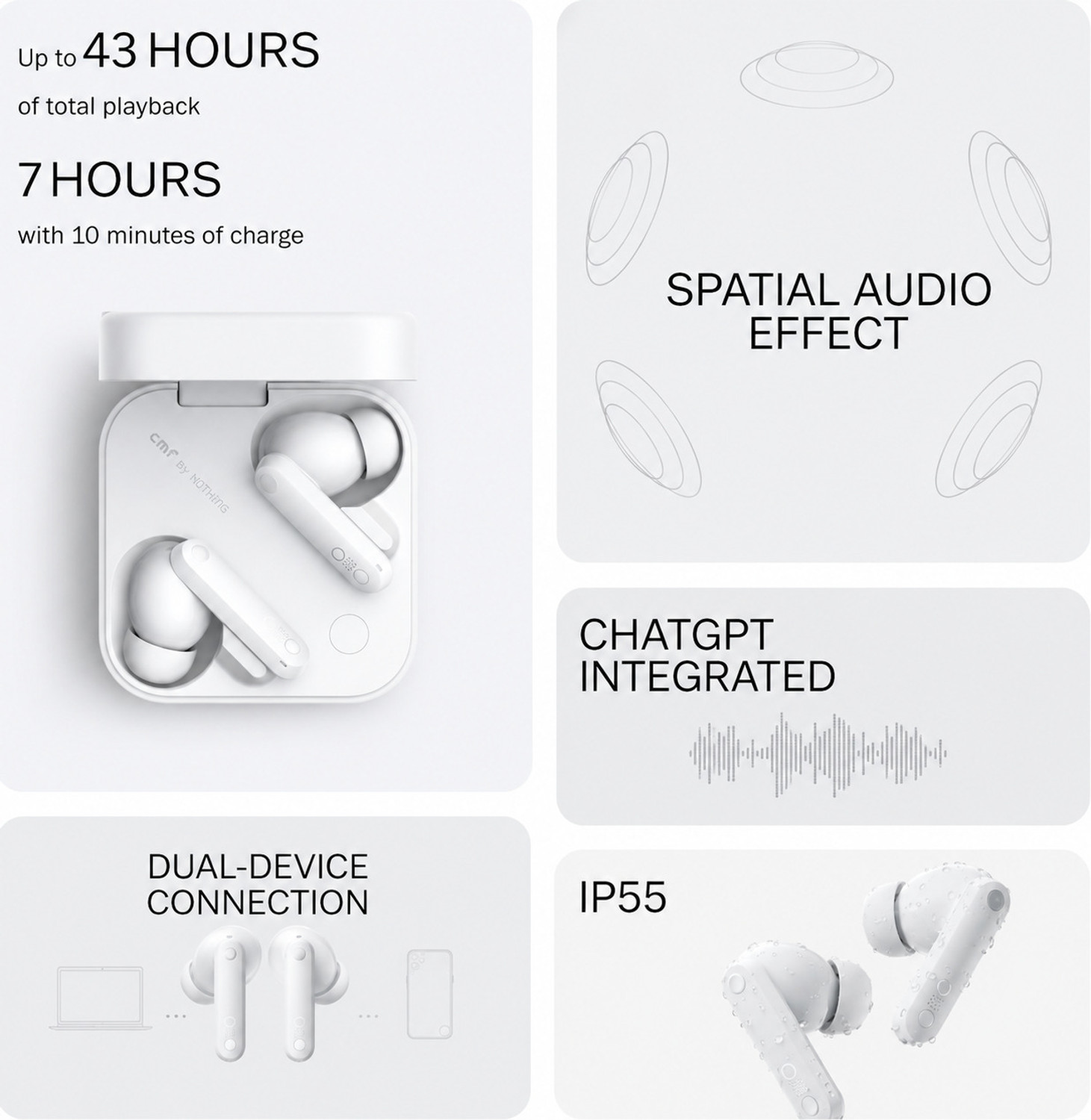 Image of BEST BOOST Wireless Bluetooth Earbuds ANC High bass Bluetooth Headset Bluetooth Headset Bluetooth