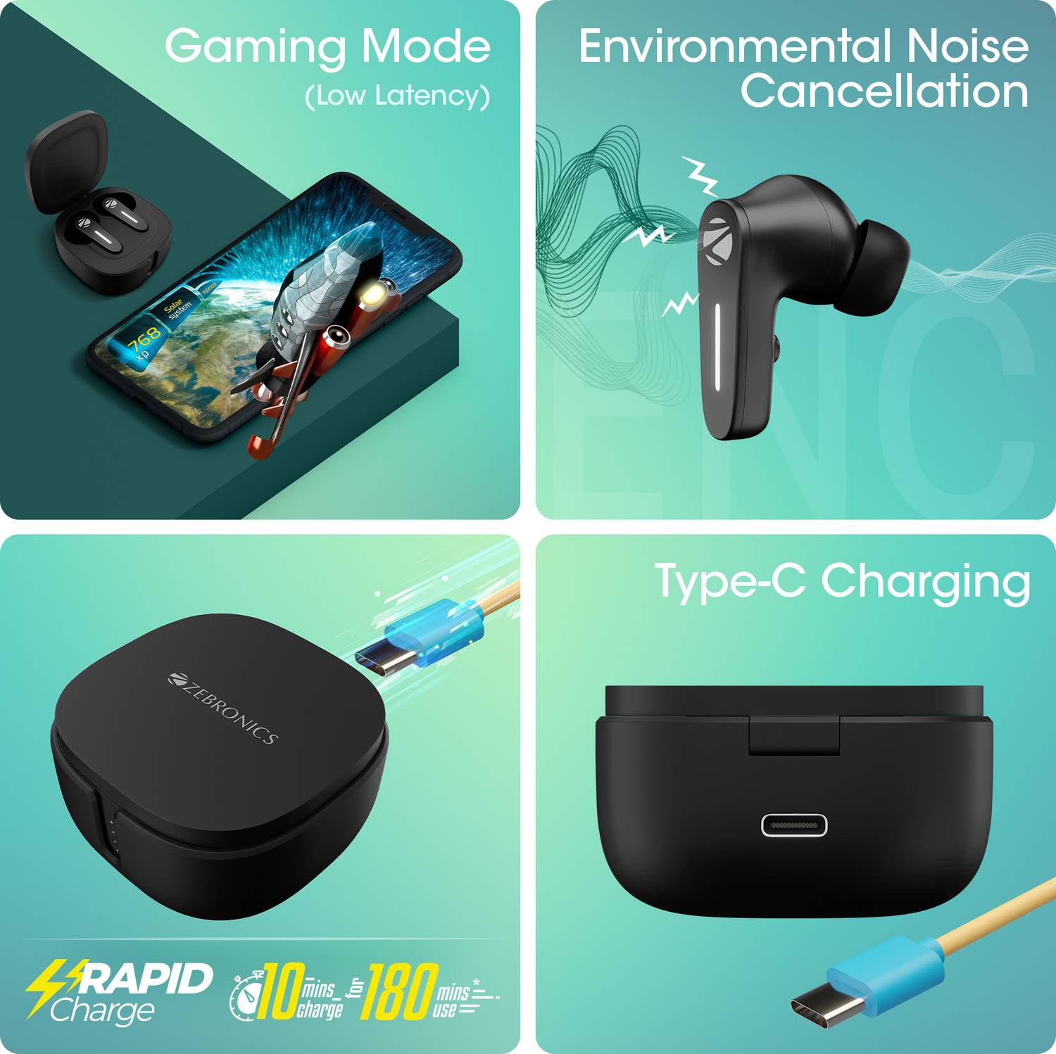 ZEBRONICS Zeb-Sound Bomb 7 TWS Earbuds - Image 5