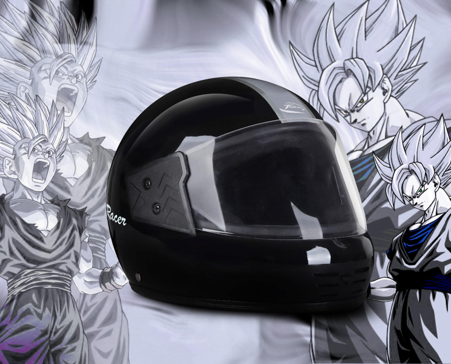 Image of Xoxo ABP GREY PATTI Motorbike Helmet