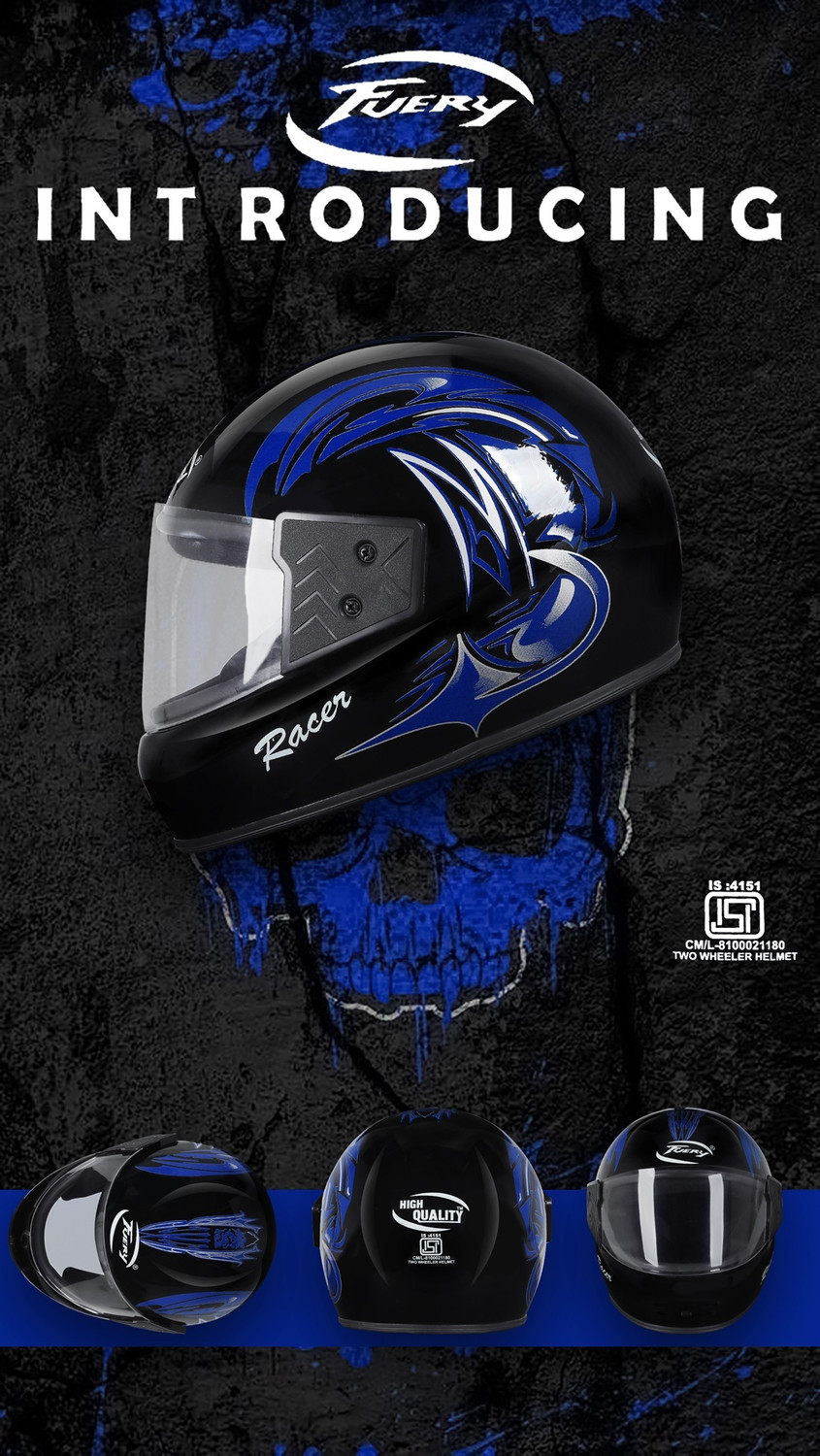 Image of fuery 6 JALI FULLFACE FIRE GRAFFICS HELMET Motorbike Helmet
