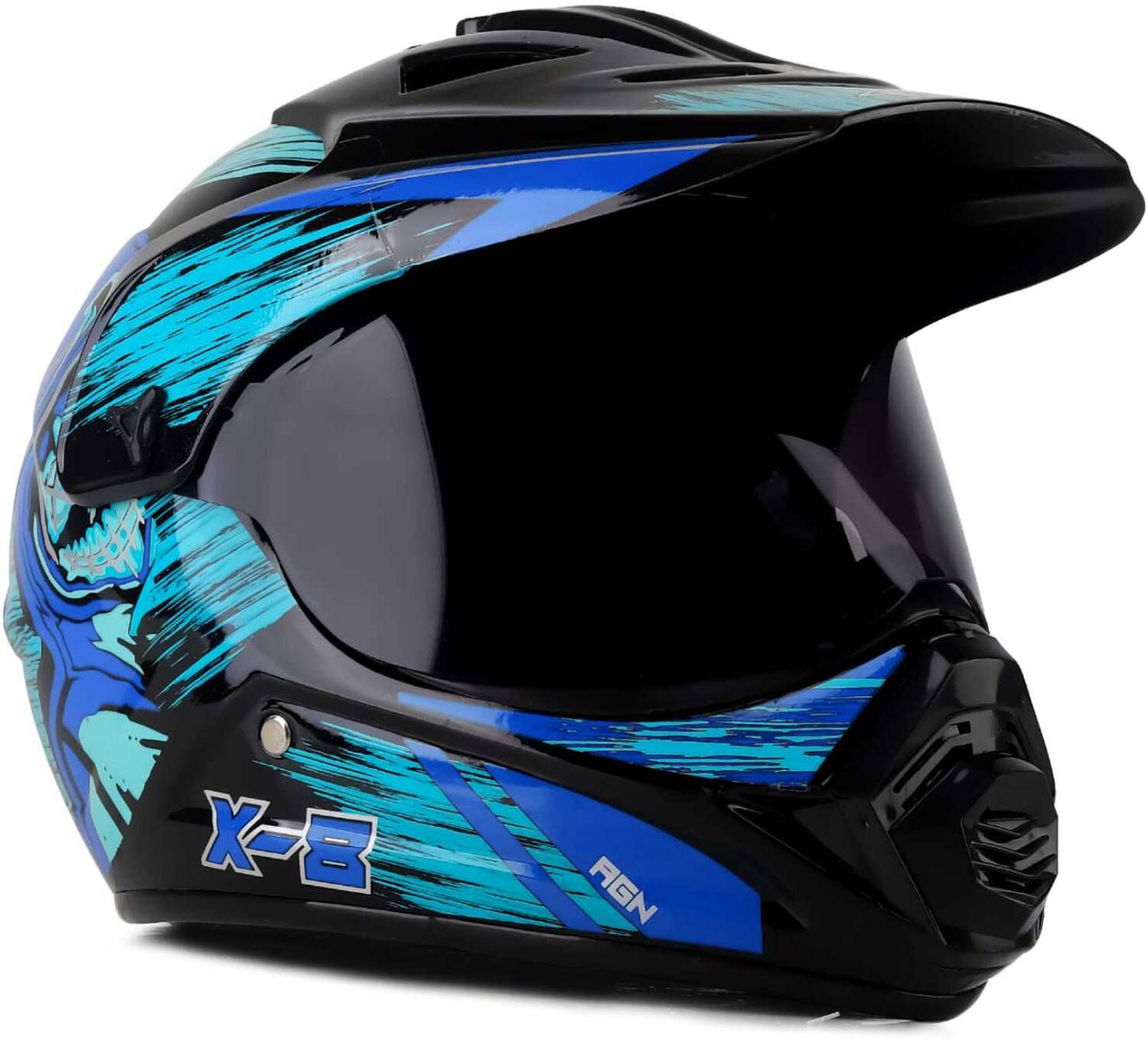 Agx X8 Cyber with Anti UV Polycarbonate Visor ABS Material Unisex Motorbike Helmet