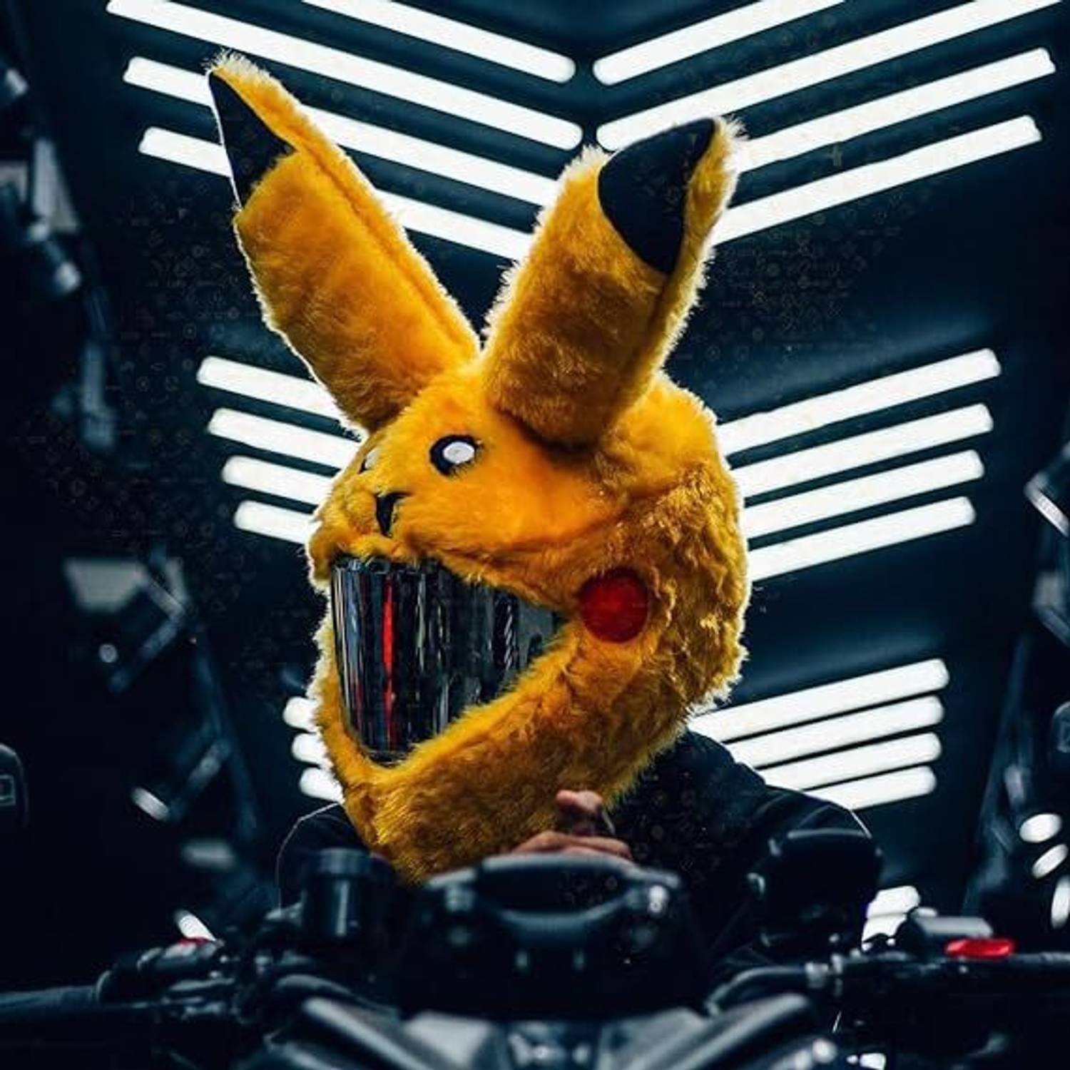 KSD Pikachu Yellow Motorcycle Helmet Cover - Image 4