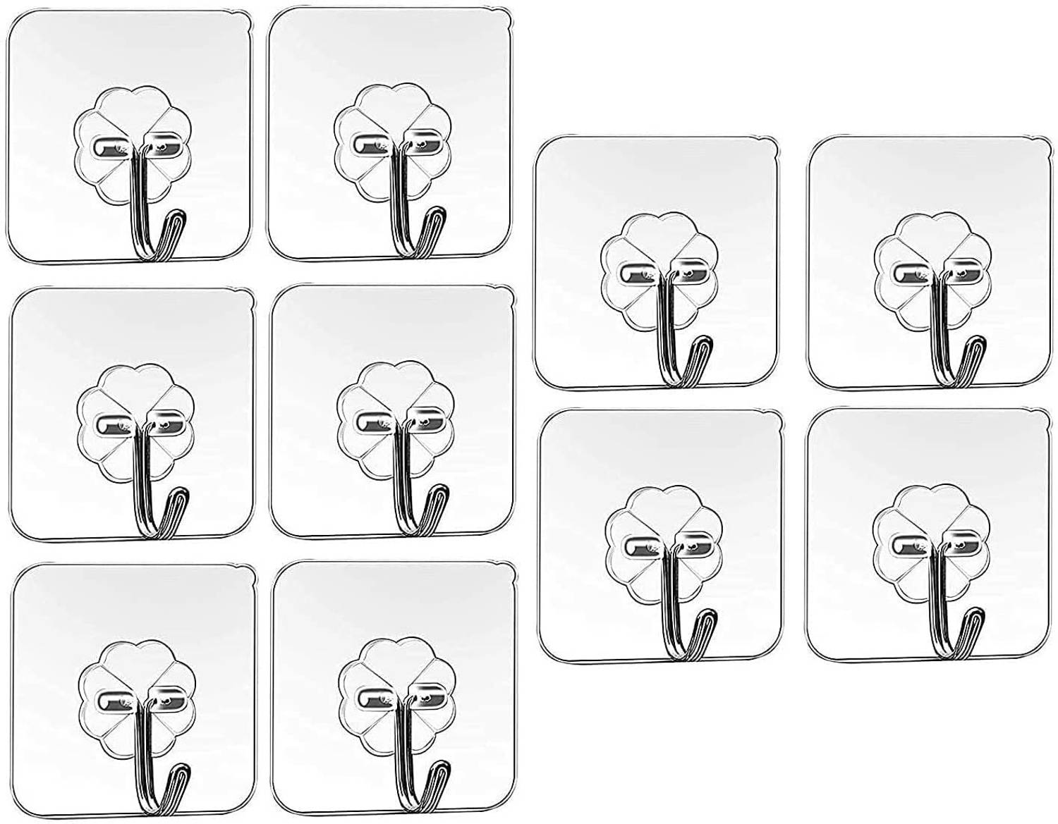 avnish Wall Sticker Hook Hanger Wall Door Sticky Hanger Holder Hook (Pack of 10) Door Hanger