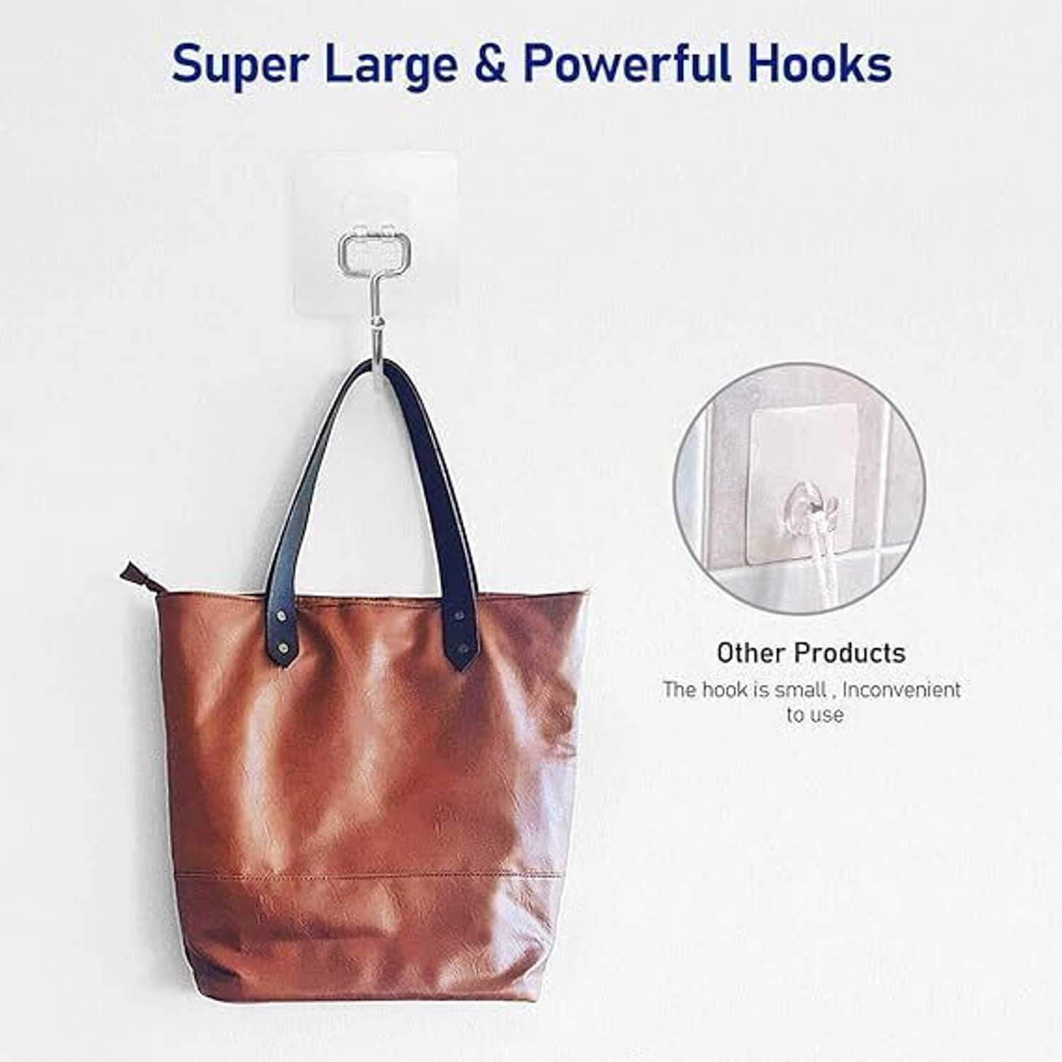 Image of REDCARP Transparent Big Hook Sticky Hooks,for Hanging, Bathroom,Big Transparent Hook Hook 15