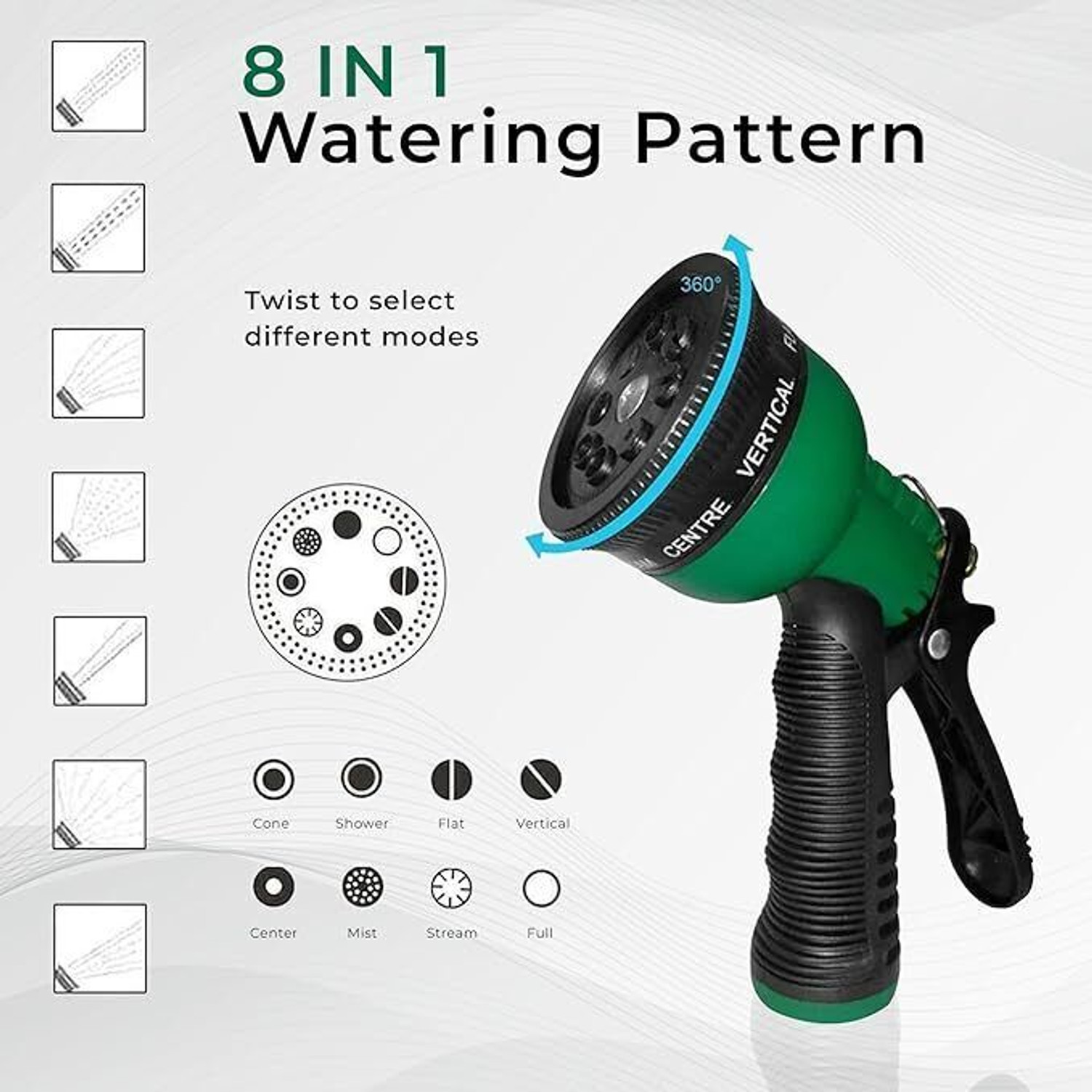 Image of FLOWTUS 3 /4 inch (0.75 inch) 20 Meter (65FT) 3 Layered Braided Hose with spray nozzle 3 layered heavy duty braided hose garden pipe Comes with adoptor and clips Hose Pipe