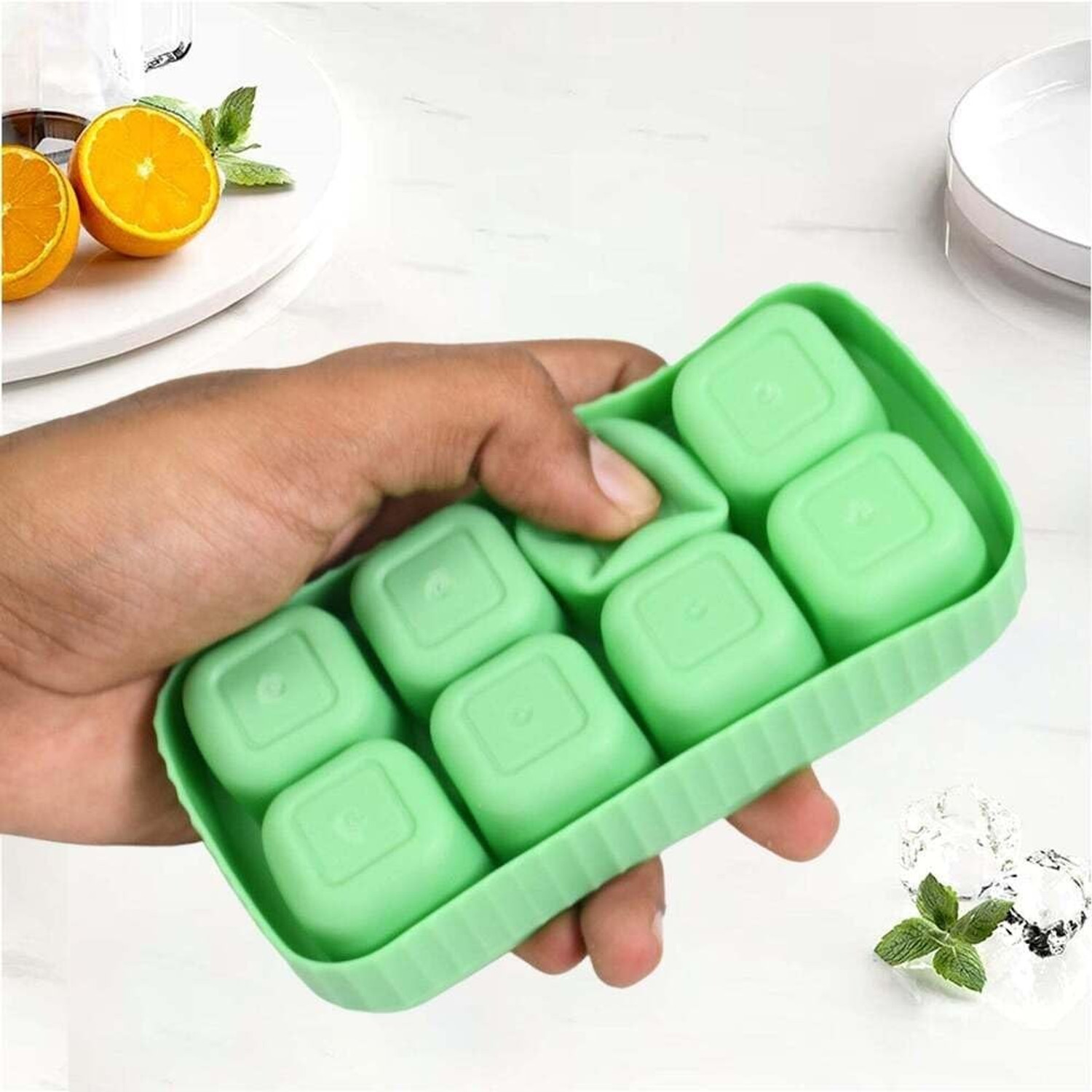 Image of futurist world Multicolor Plastic Ice Cube Tray