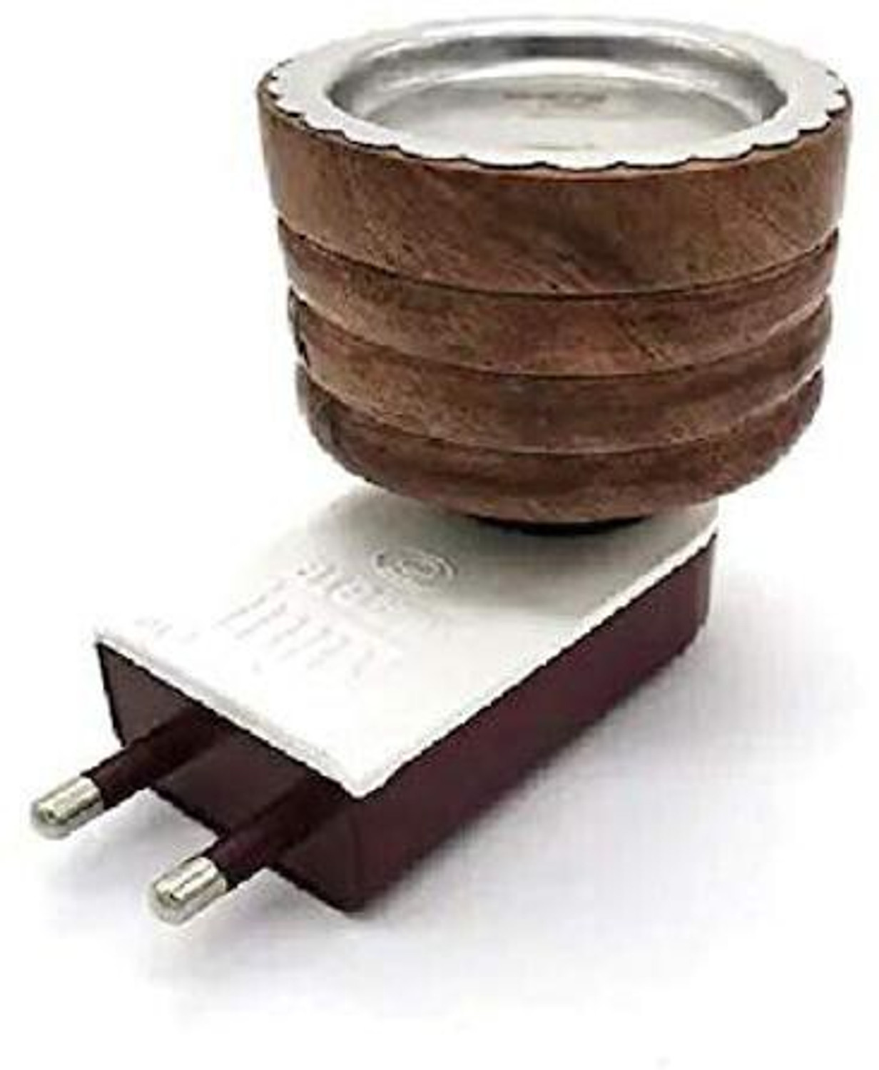 Image of DD RETAIL Mini Magic Wooden Electric Kapoor Dani Incense Burner Plug Bakhoor Dani Aroma Diffuser Kapoor Burner (Pack of 1) Wooden Incense Holder