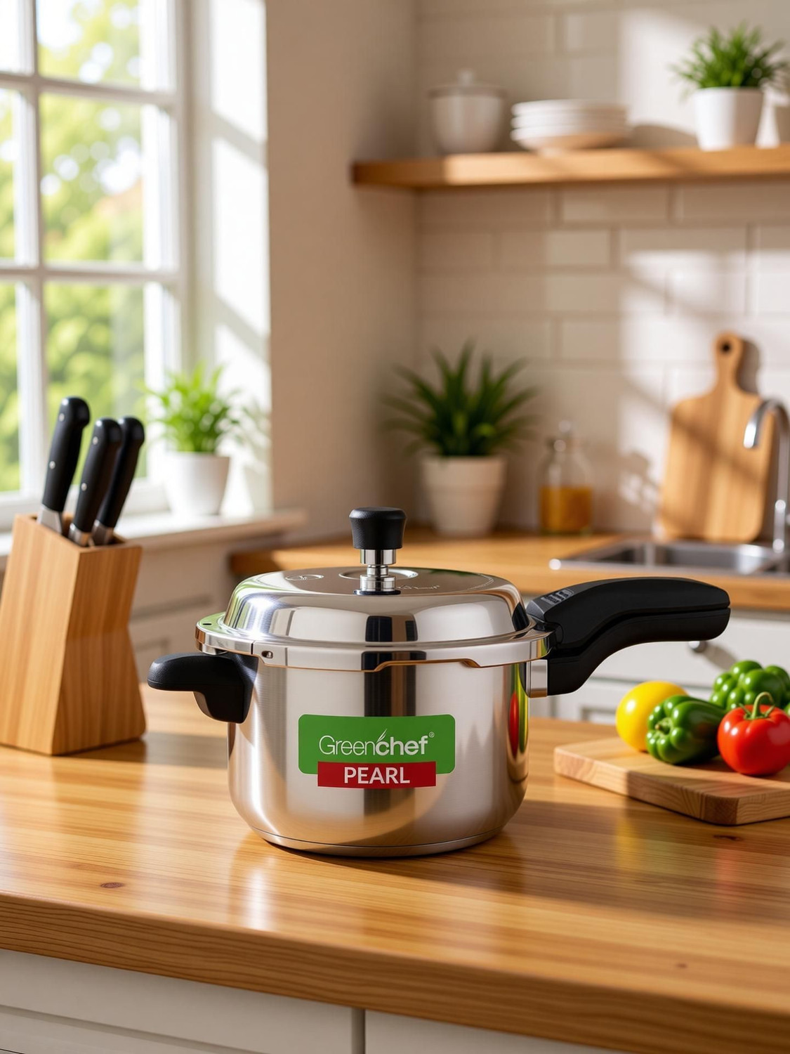 Image of Greenchef Pearl 5 L Outer Lid Induction Bottom Pressure Cooker