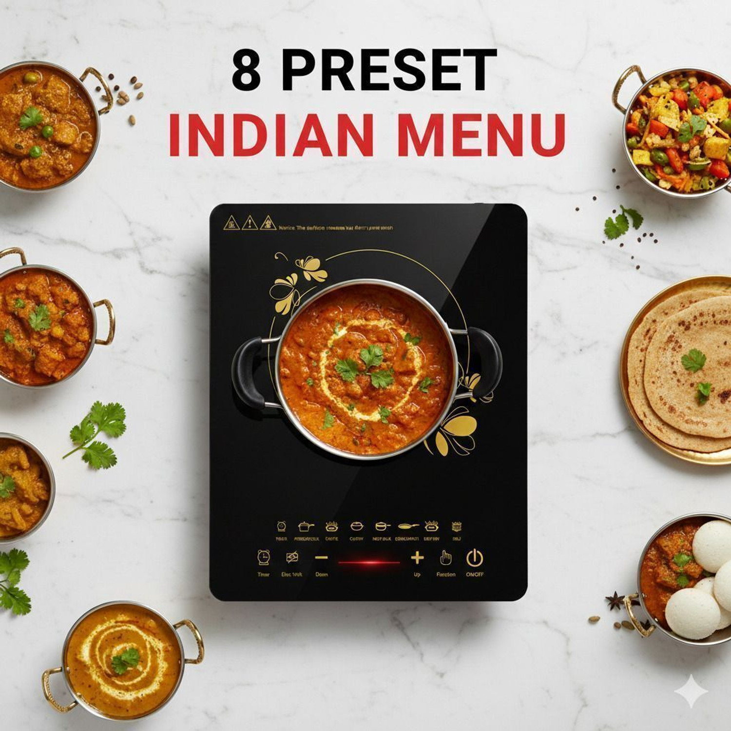 Image of Dice 2100 W Induction Cooktop Touch Panel