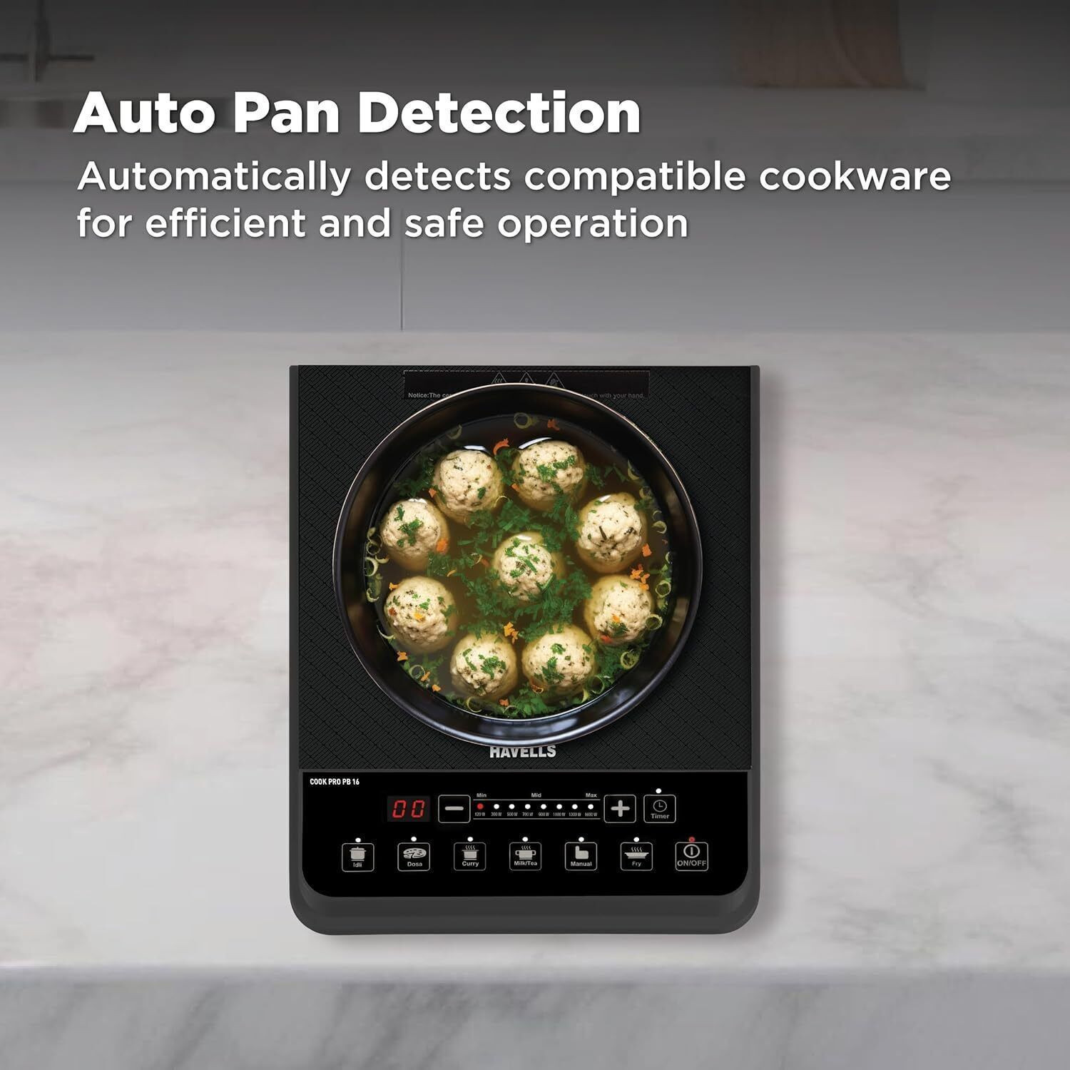 Image of HAVELLS 1600 W Induction Cooktop Push Button