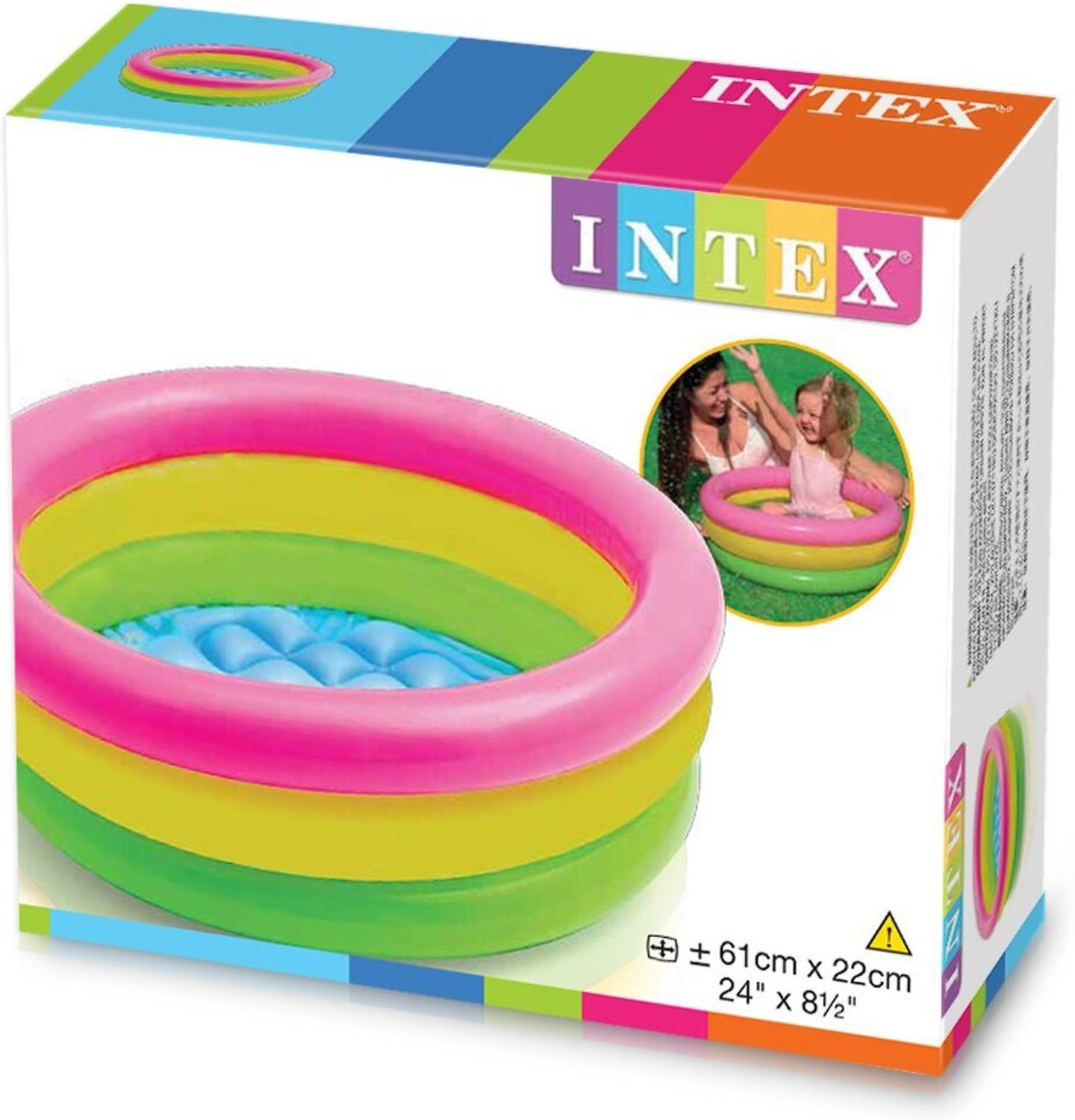 Image of ZAKHEE INTEX 2Feet Inflatable Round Swimming Pool Bath Summer Water Fun Bathtub forkids Inflatable Swimming Pool