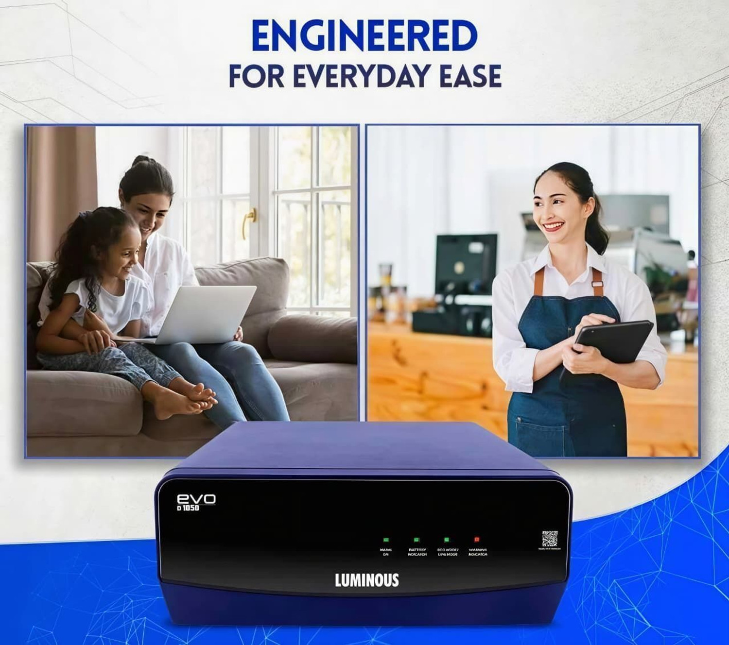 Image of LUMINOUS EVO D 1050 EVO D 1050 with 3 Year Warranty Square Wave Inverter