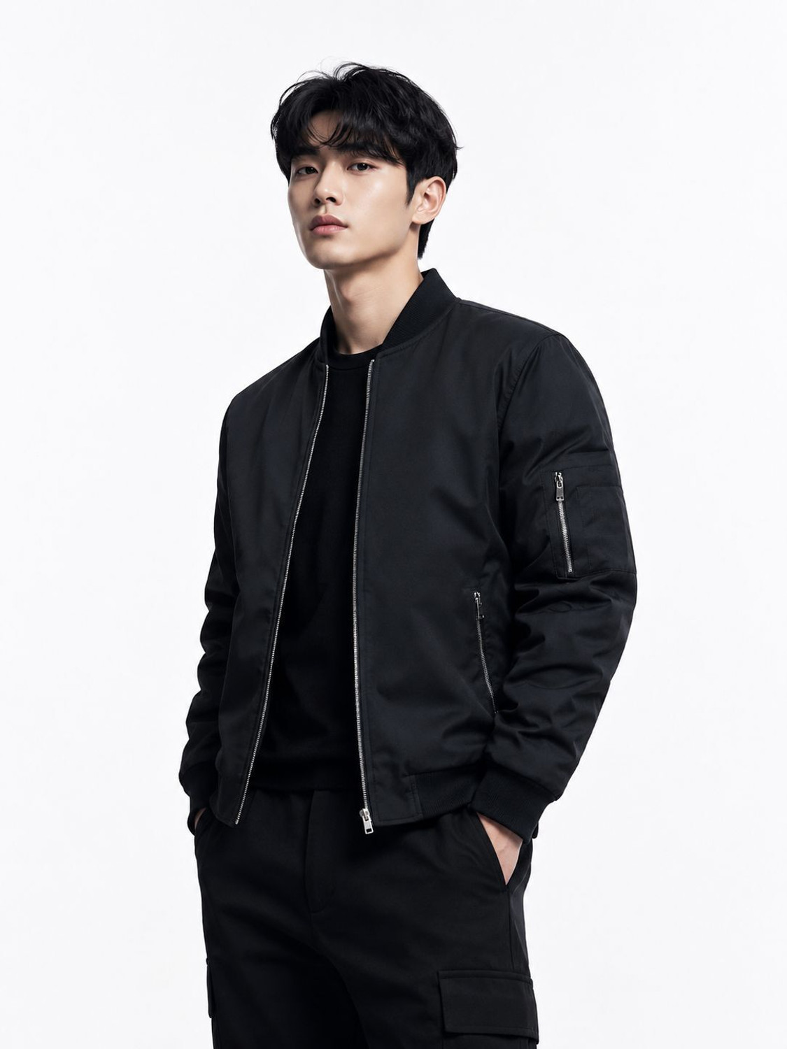 Image of Money man Full Sleeve Solid Men Jacket