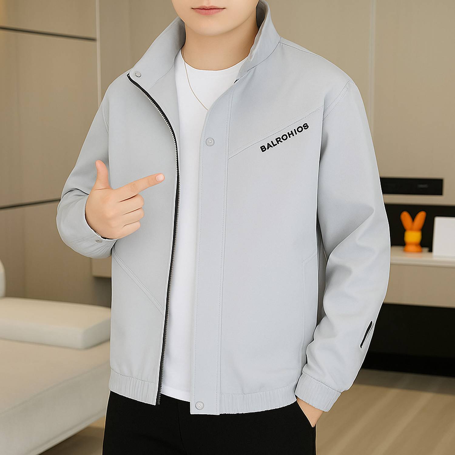 ジャケット・アウター FIFTEEN LOVE ~NKzip white~ (U:nity size) Buy Cozy Fleece Full-Zip Mock Neck Jacket Online - Style ID