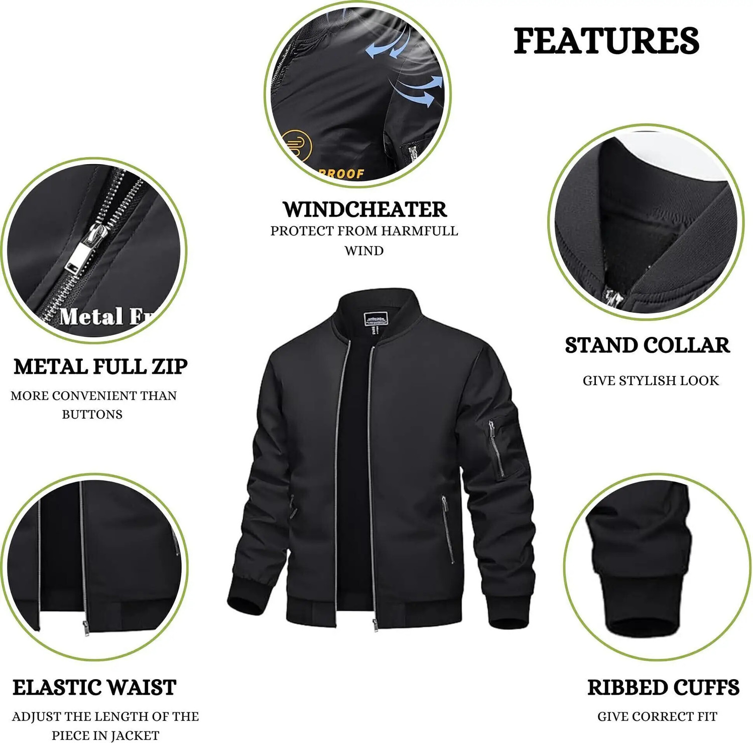 Image of Suhoor Fashion Full Sleeve Solid, Washed, Self Design Men Jacket
