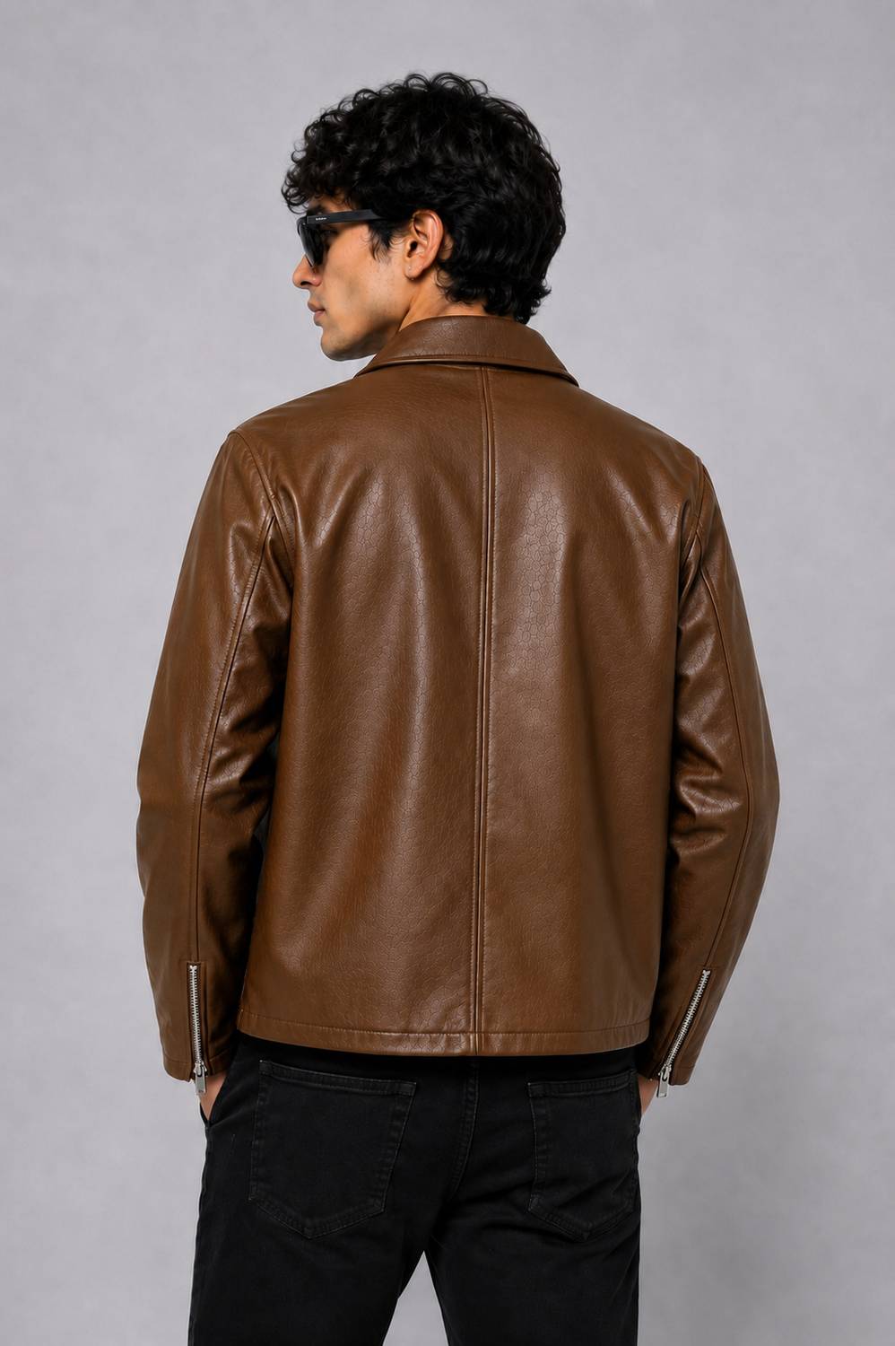 Azy Fabrics Full Sleeve Solid Men Jacket - Image 2
